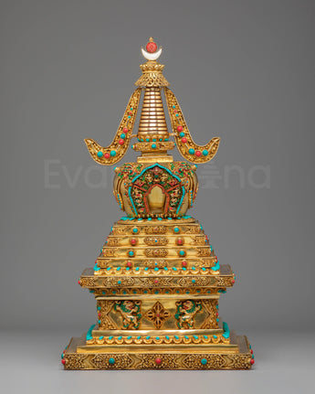 Traditional Tibetan Golden Stupa