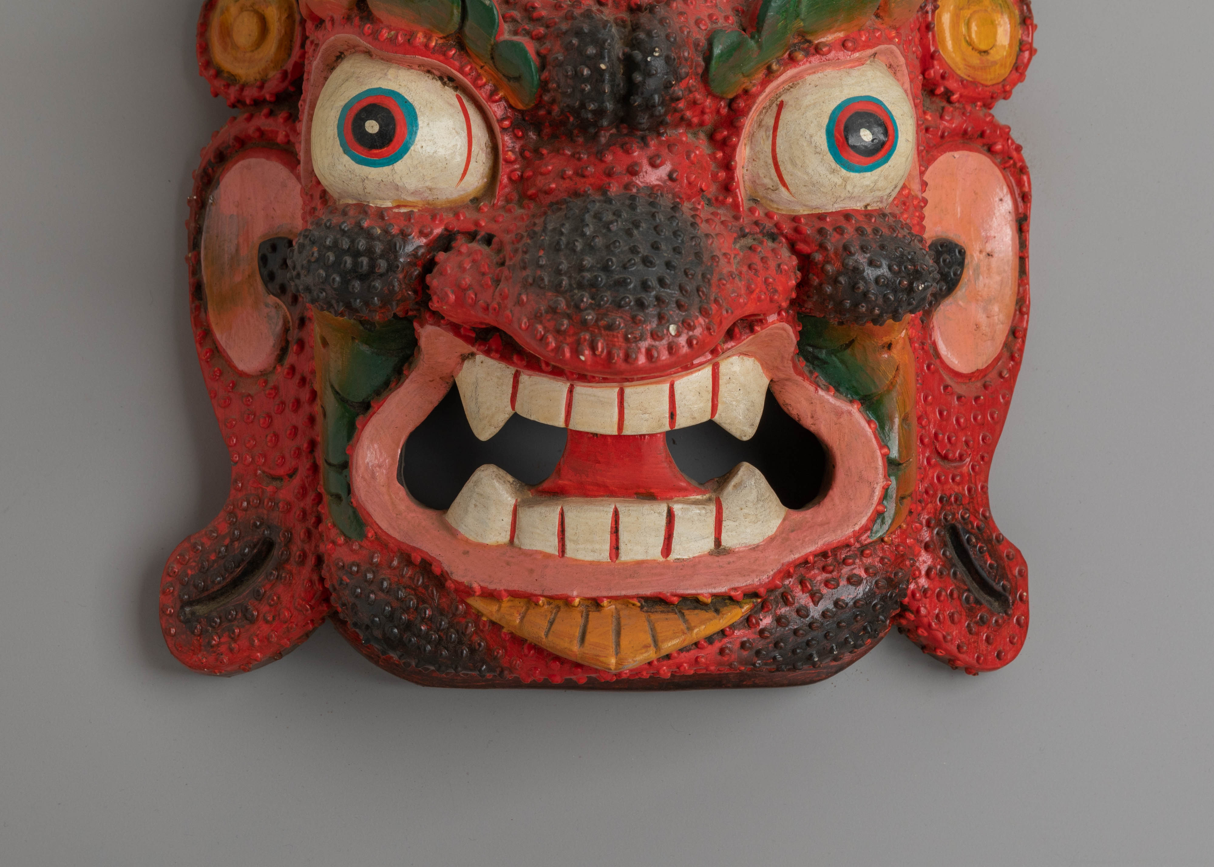 Traditional Mahakala Wooden Wall Hanging | Tibetan Protector Decor