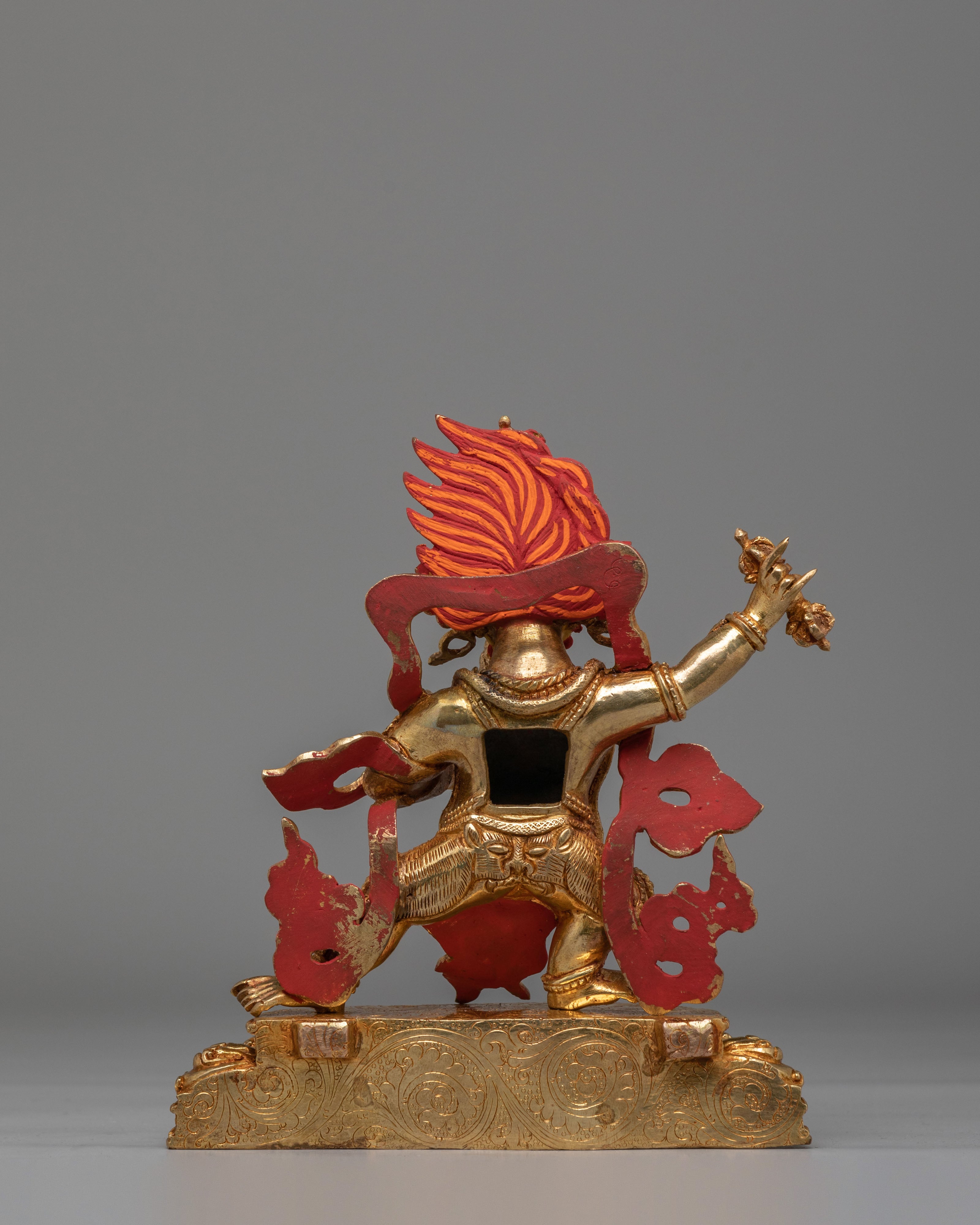 Traditional Vajrapani Sacred Sculpture | 24K Gold Plated Copper Buddhist Statue