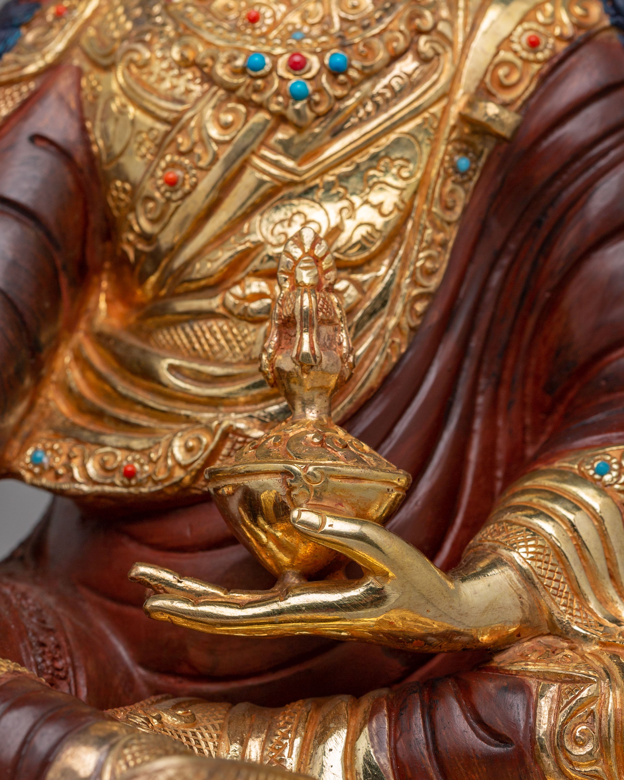 Traditional Guru Padmasambhava Statue | A Sacred Tibetan Masterpiece