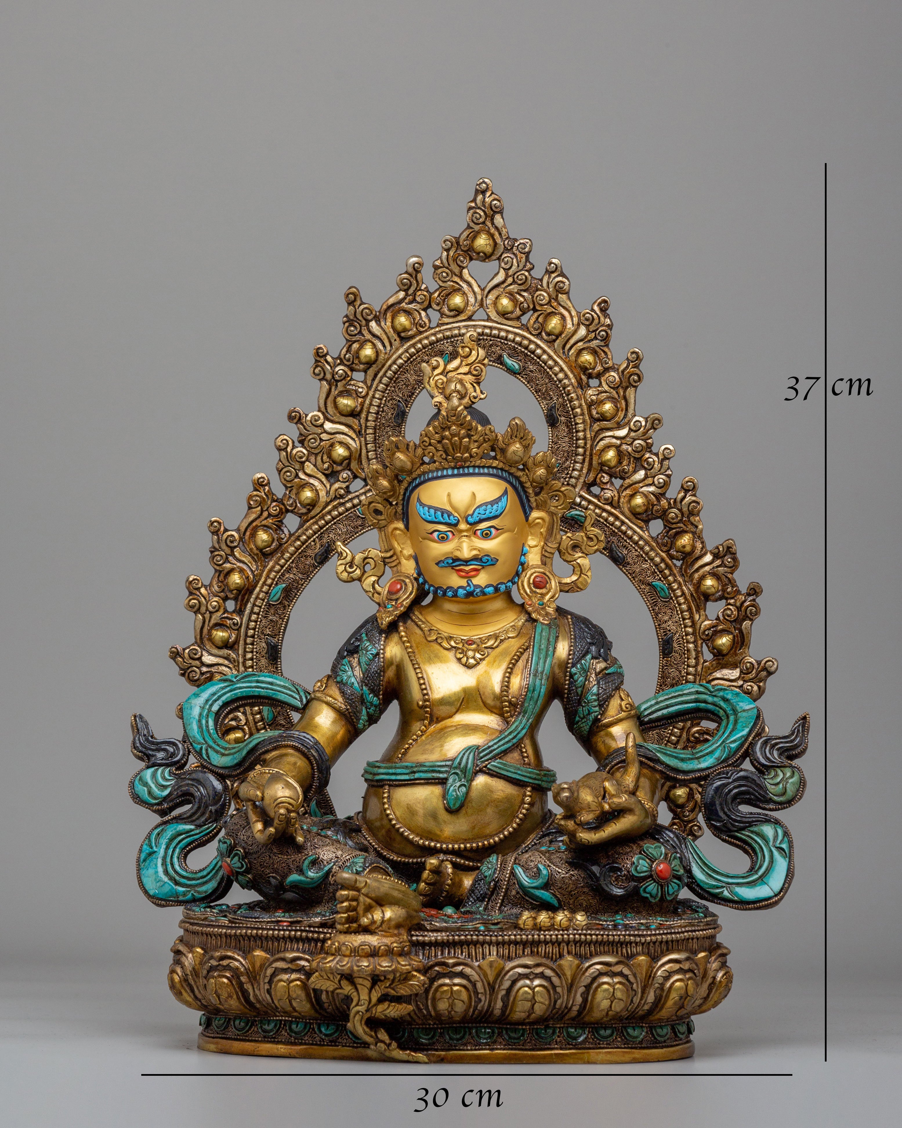 Tibetan Dzambhala Altar Statue | Prosperity and Meditation Shrine Decor