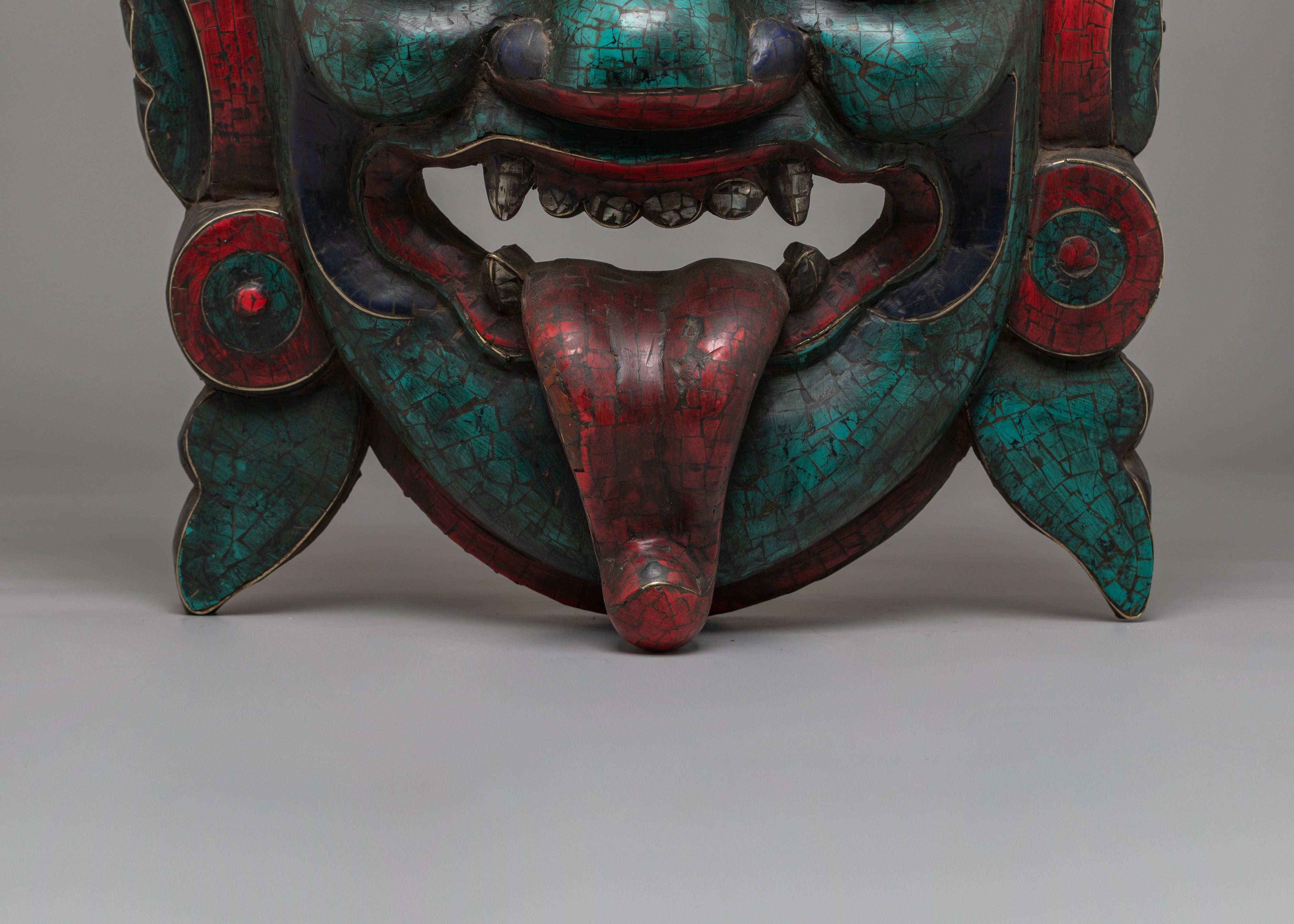 Handcrafted Mahakala Wall Hanging | Artwork for Spiritual Protection