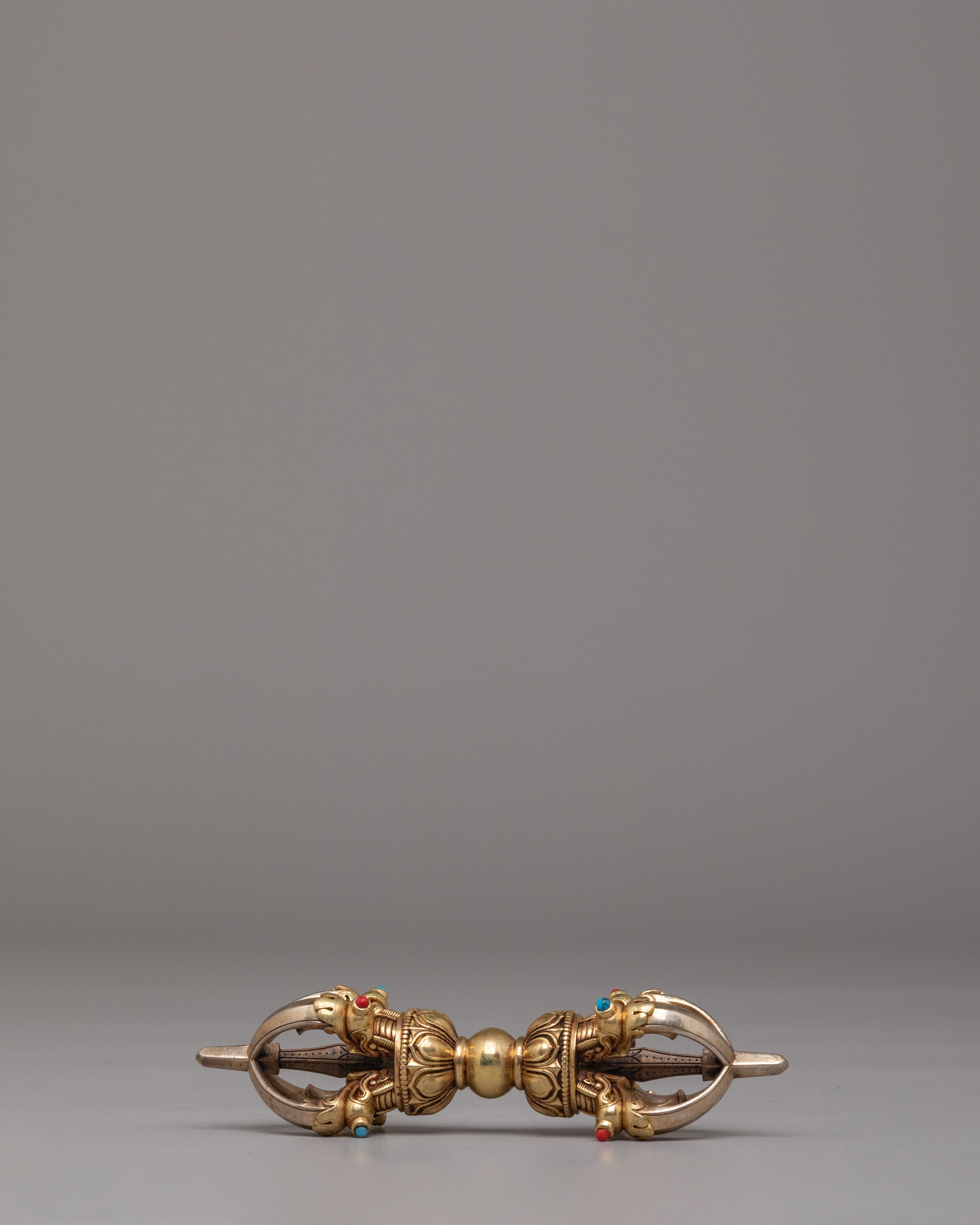 Traditional Tibetan Ritual Bell and Vajra Set | Handcrafted Altar Tools