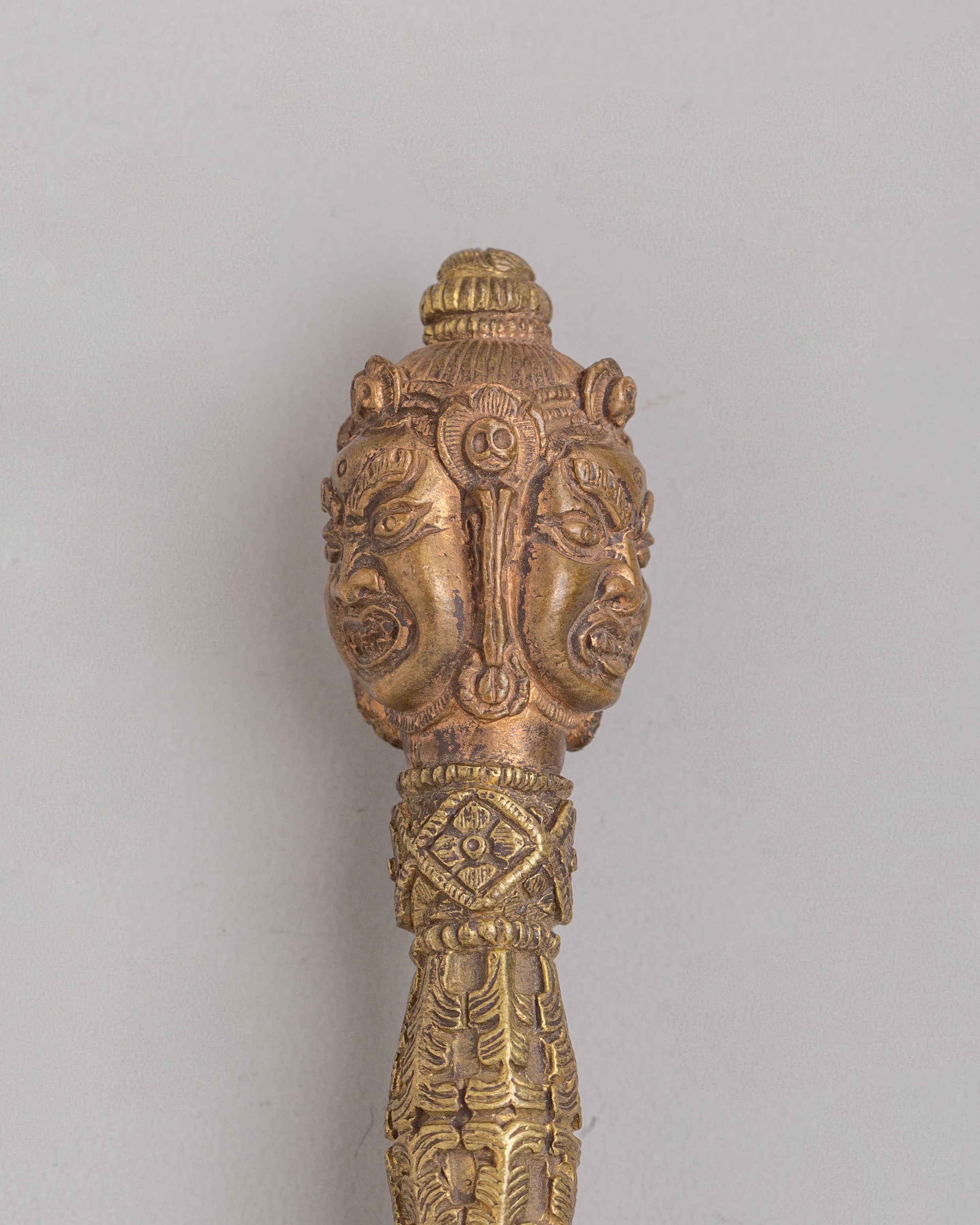 Tibetan Phurba Meditation Dagger | Brass Bronze Vajrayana Tool
