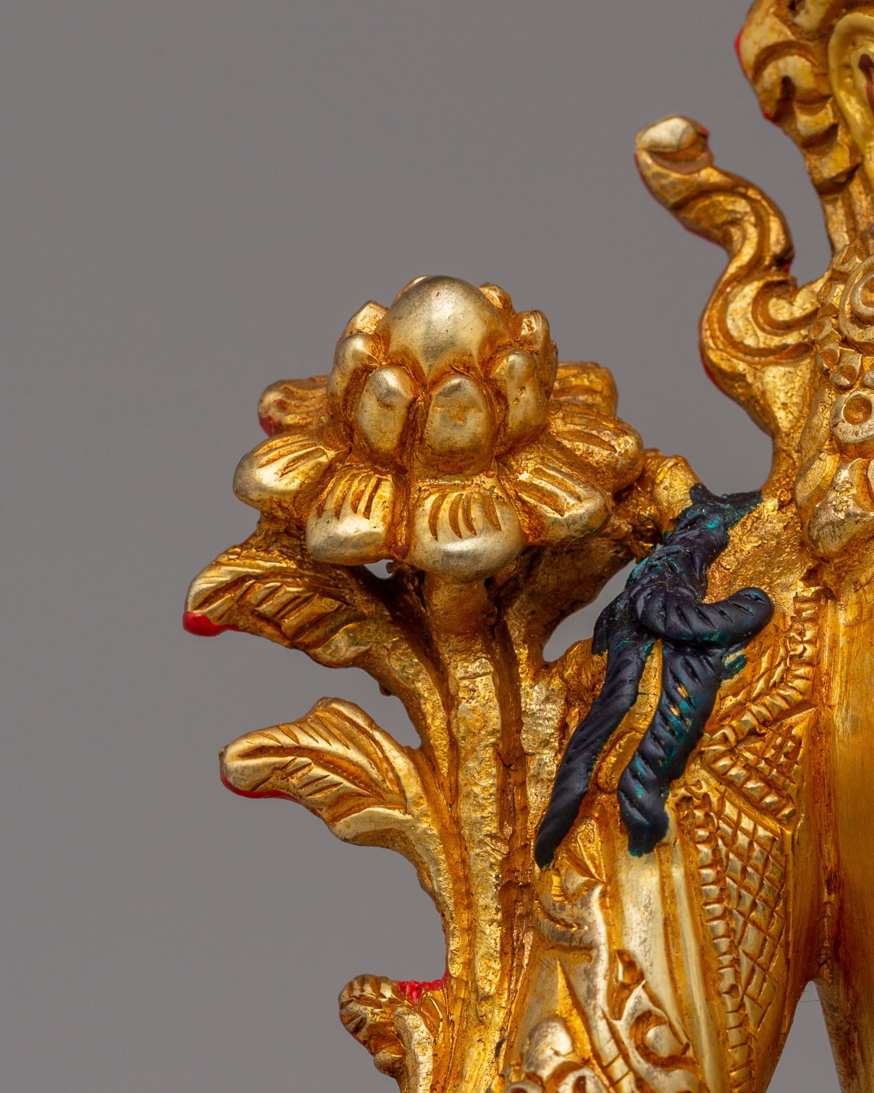 Handcrafted Altar White Tara Statue | Copper Body with 24K Gold Plating