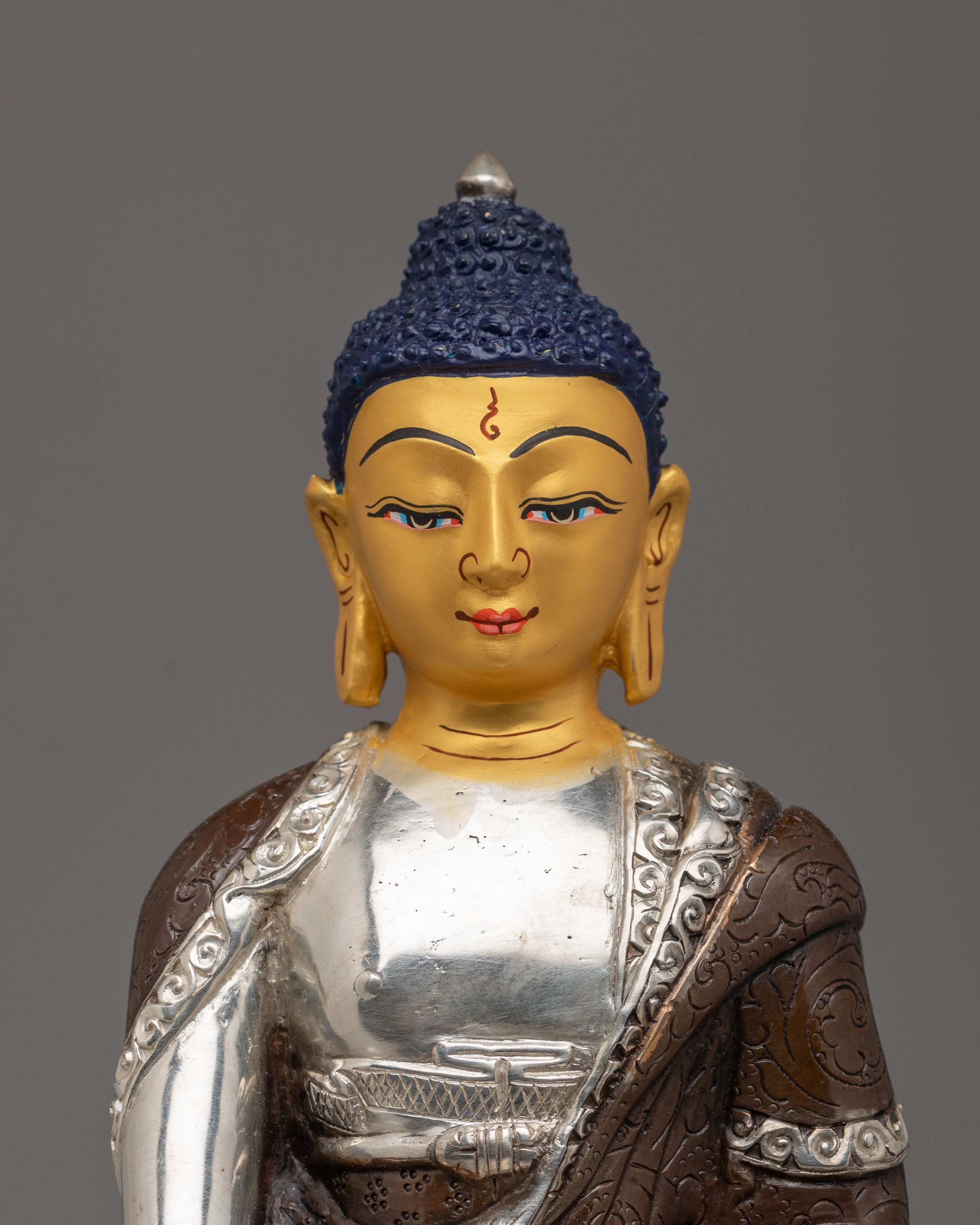 Traditional Shakyamuni Buddha Altar Statue | Himalayan Decor