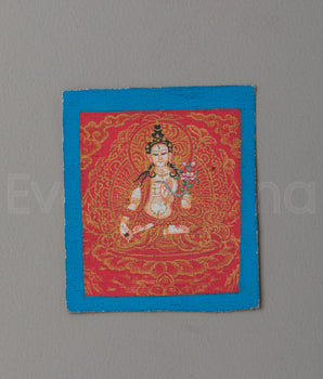 White Tara Thangka for Locket