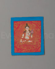 White Tara Thangka for Locket