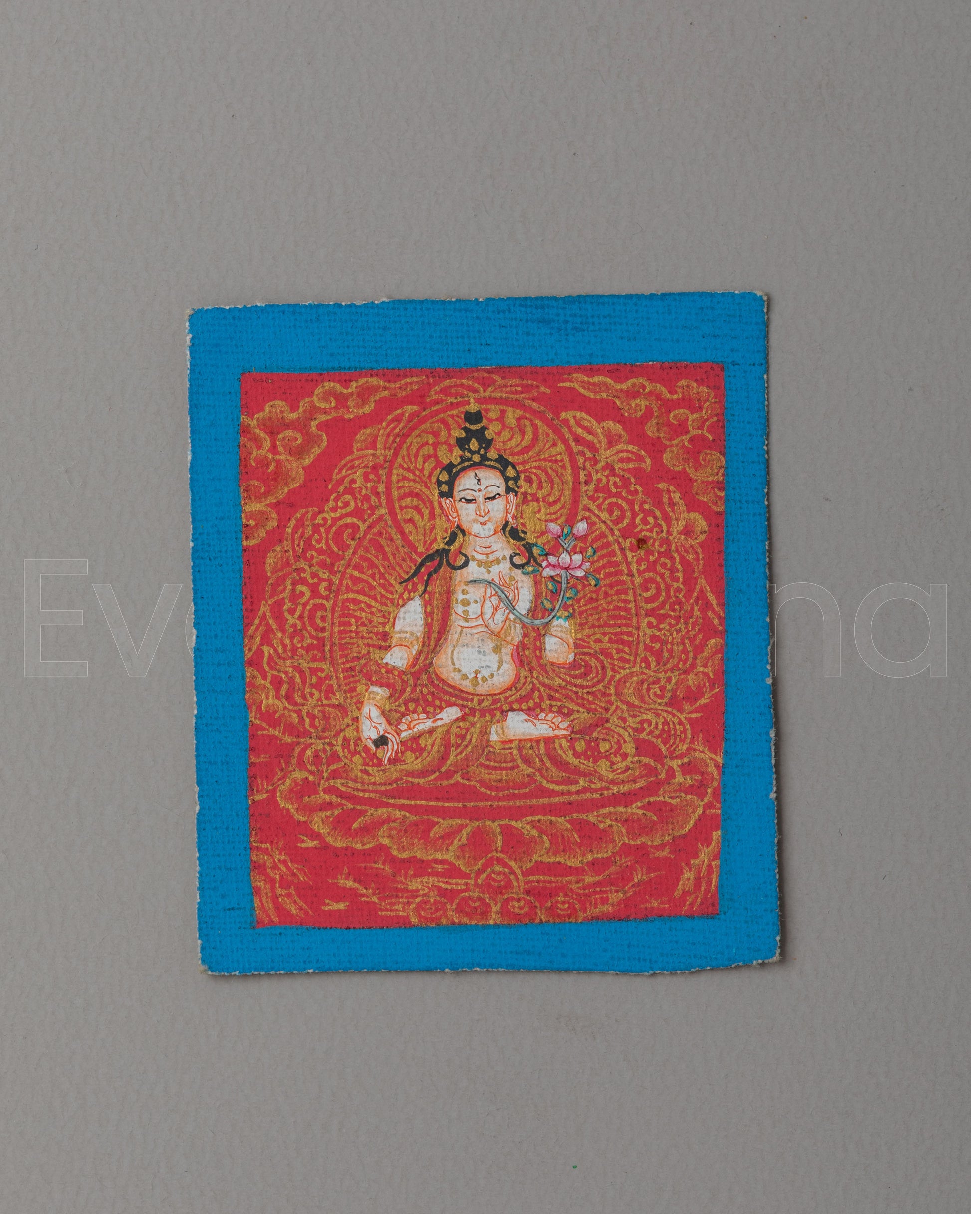 White Tara Thangka for Locket