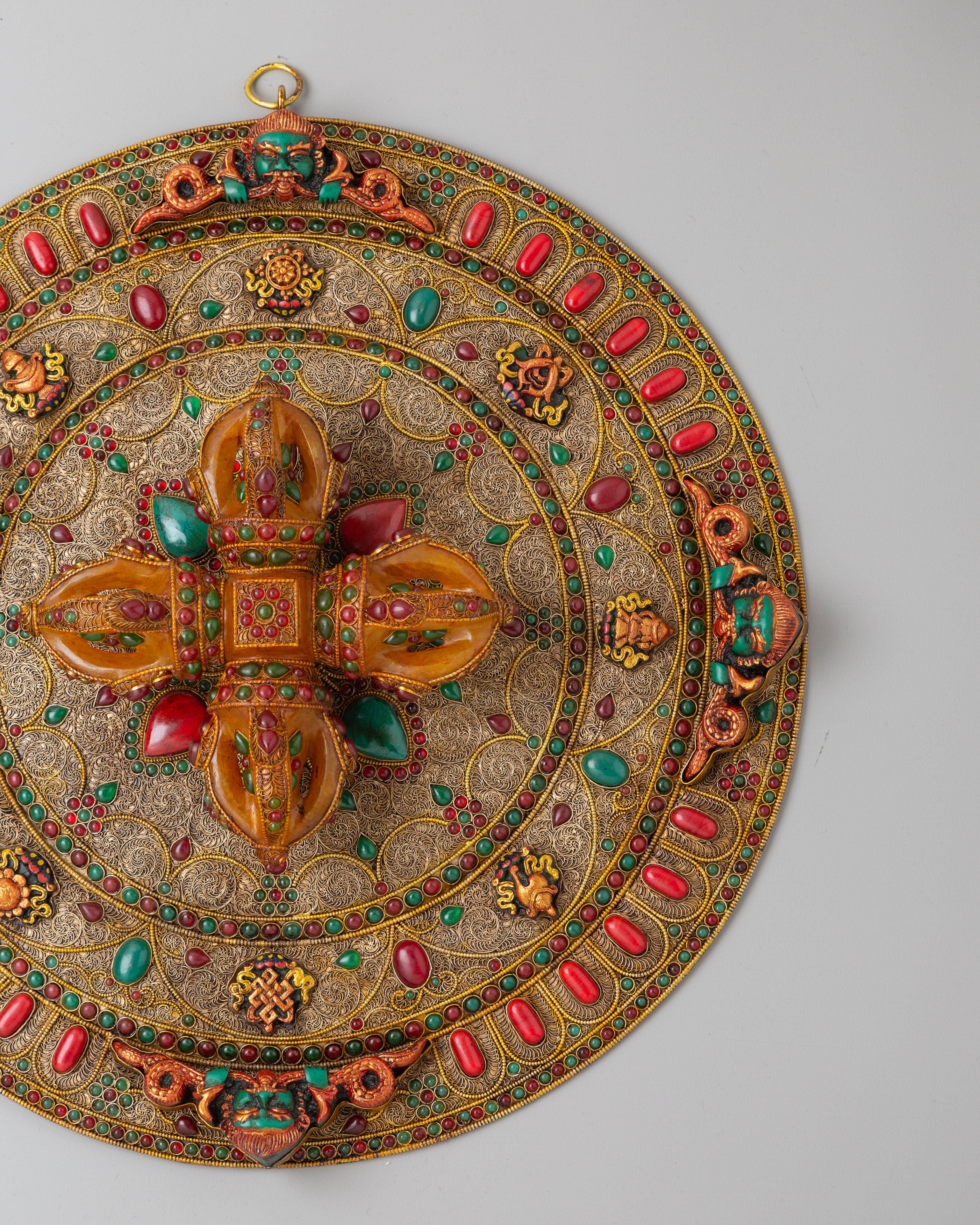 Buddhist Bishow Vajra Wall Hanging | Perfect for Altars and Meditation Spaces