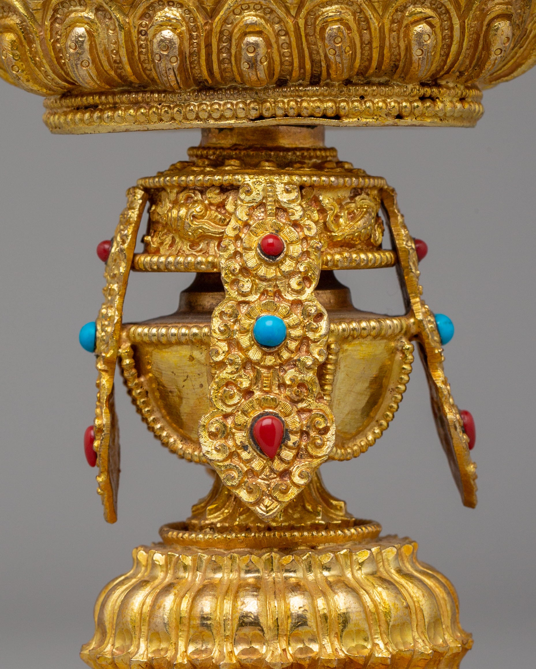 Sacred Dharma Wheel Sculpture | Symbol of Enlightenment