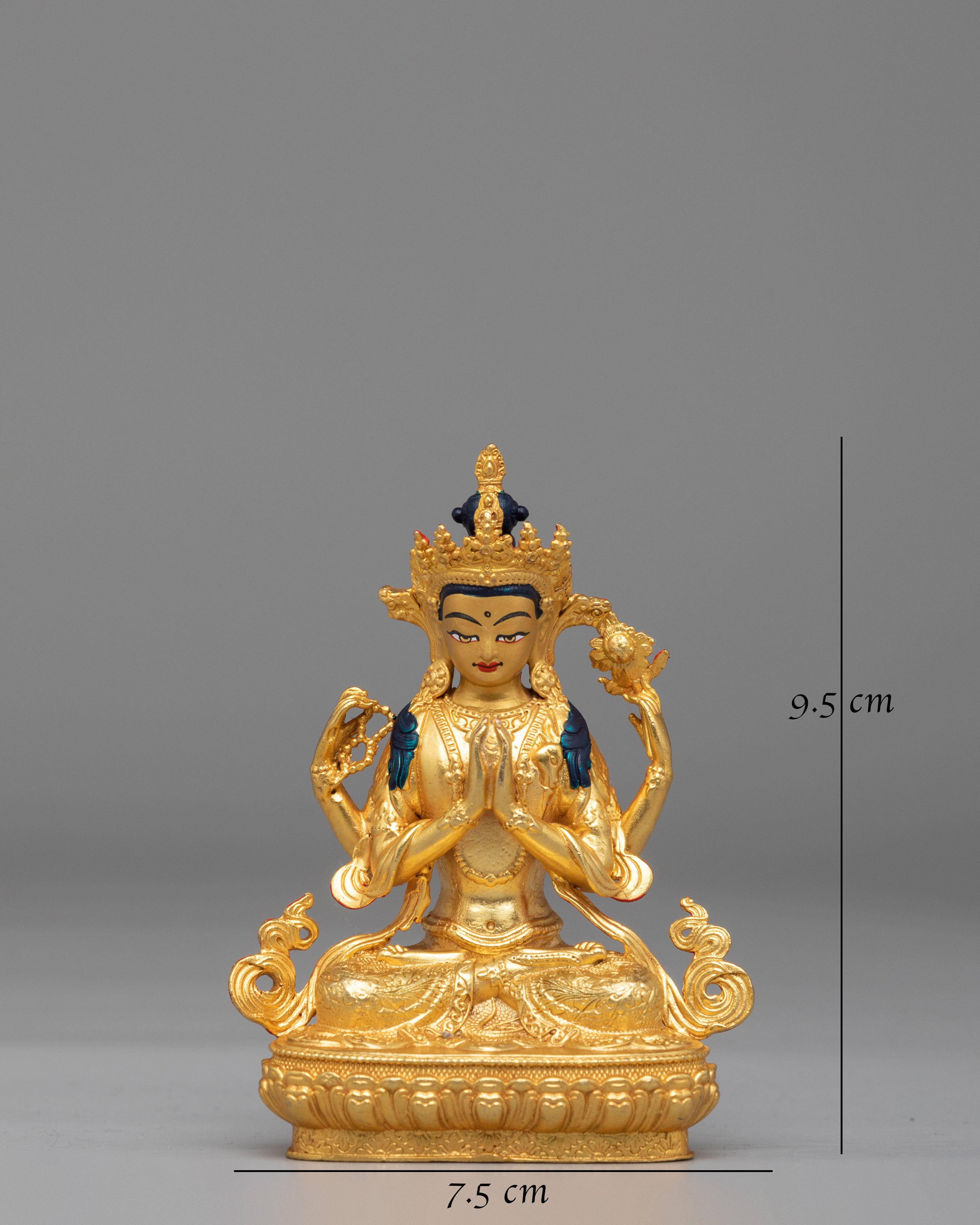 Traditional Chenrezig Compassion Deity Statue | Symbol of Wisdom and Kindness