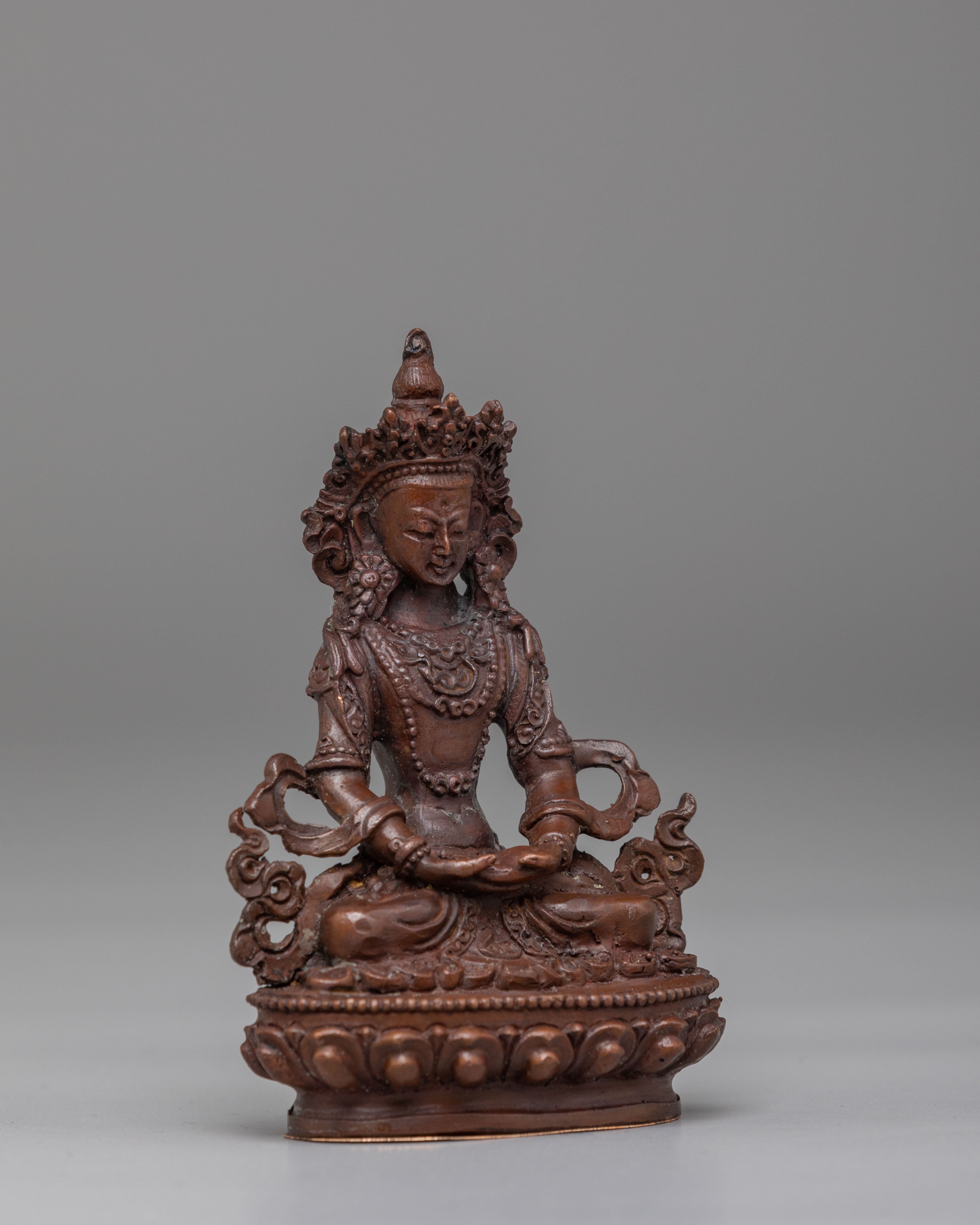 Handcrafted Amitayus Deity Statue | Buddhist Sculpture for Meditation