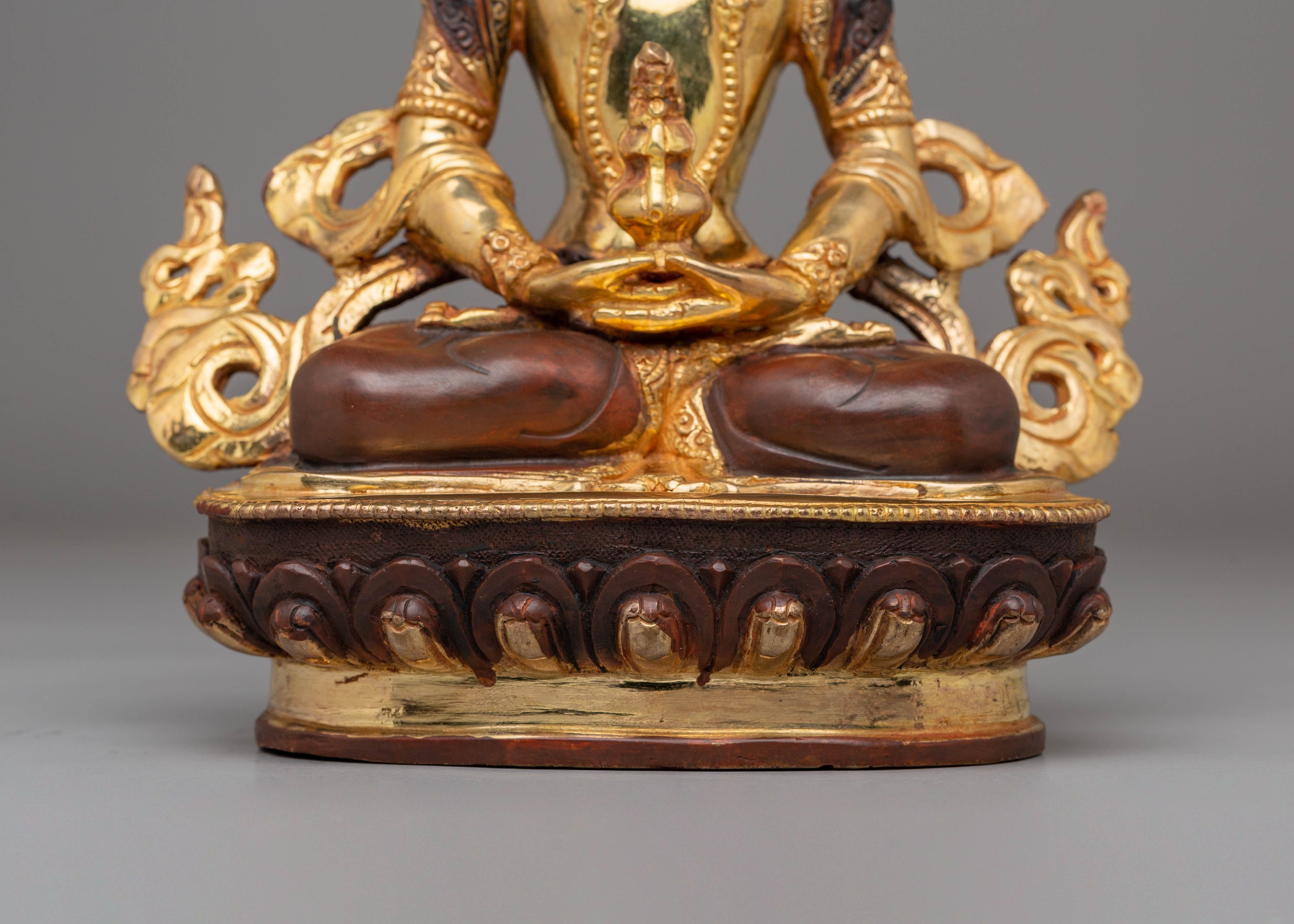 Handmade Golden Statue of Amitayus | Symbol of Longevity and Spiritual Blessings