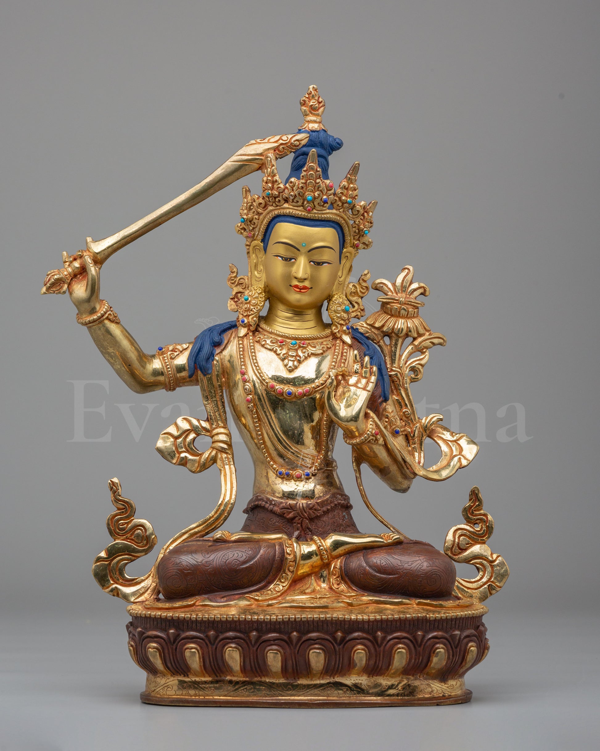 Handcrafted Manjushri Bodhisattva Statue 
