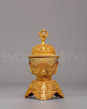 Kapala Buddhist Ritual Cup | Sacred Kapala for Meditation & Offerings