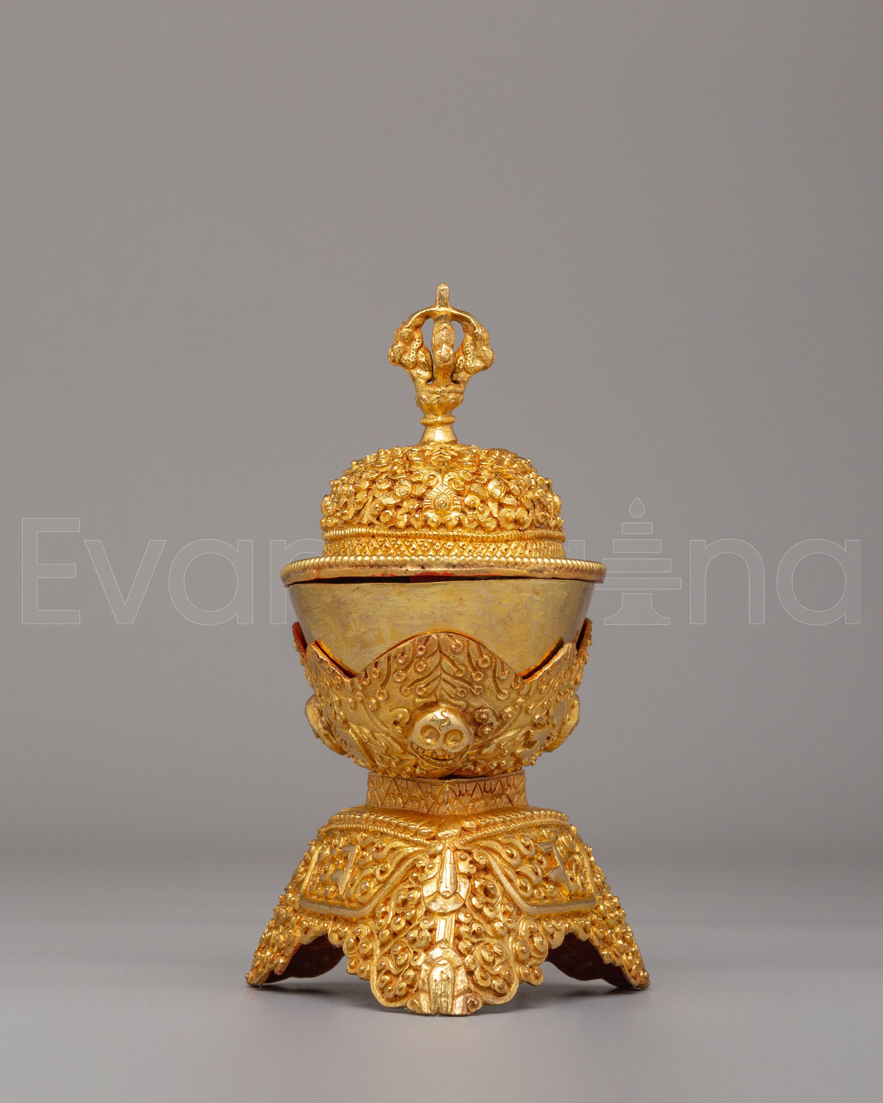 Kapala Buddhist Ritual Cup | Sacred Kapala for Meditation & Offerings