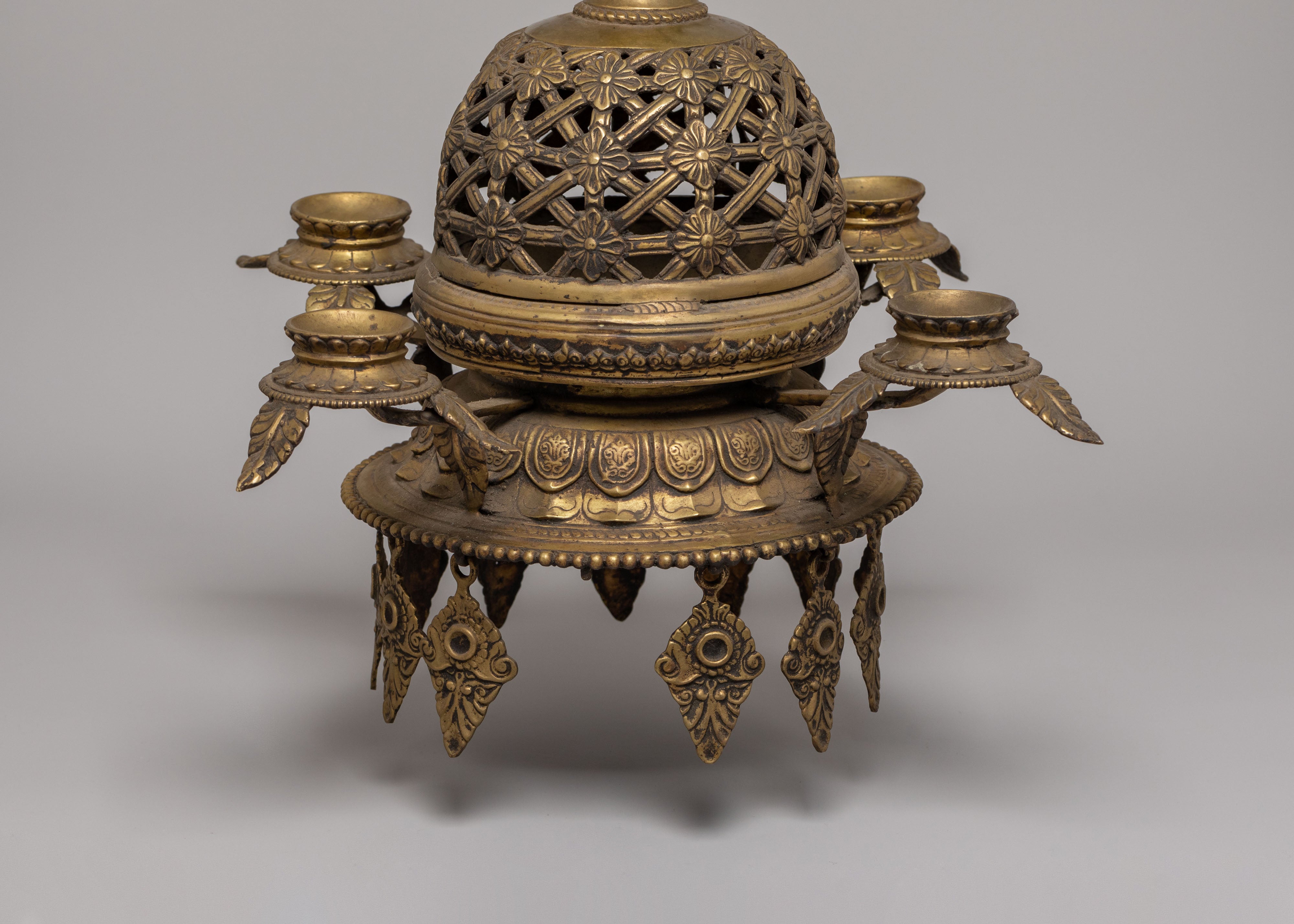 Sacred Dalucha for Ritual | Handcrafted Brass Chöd Practice Tool