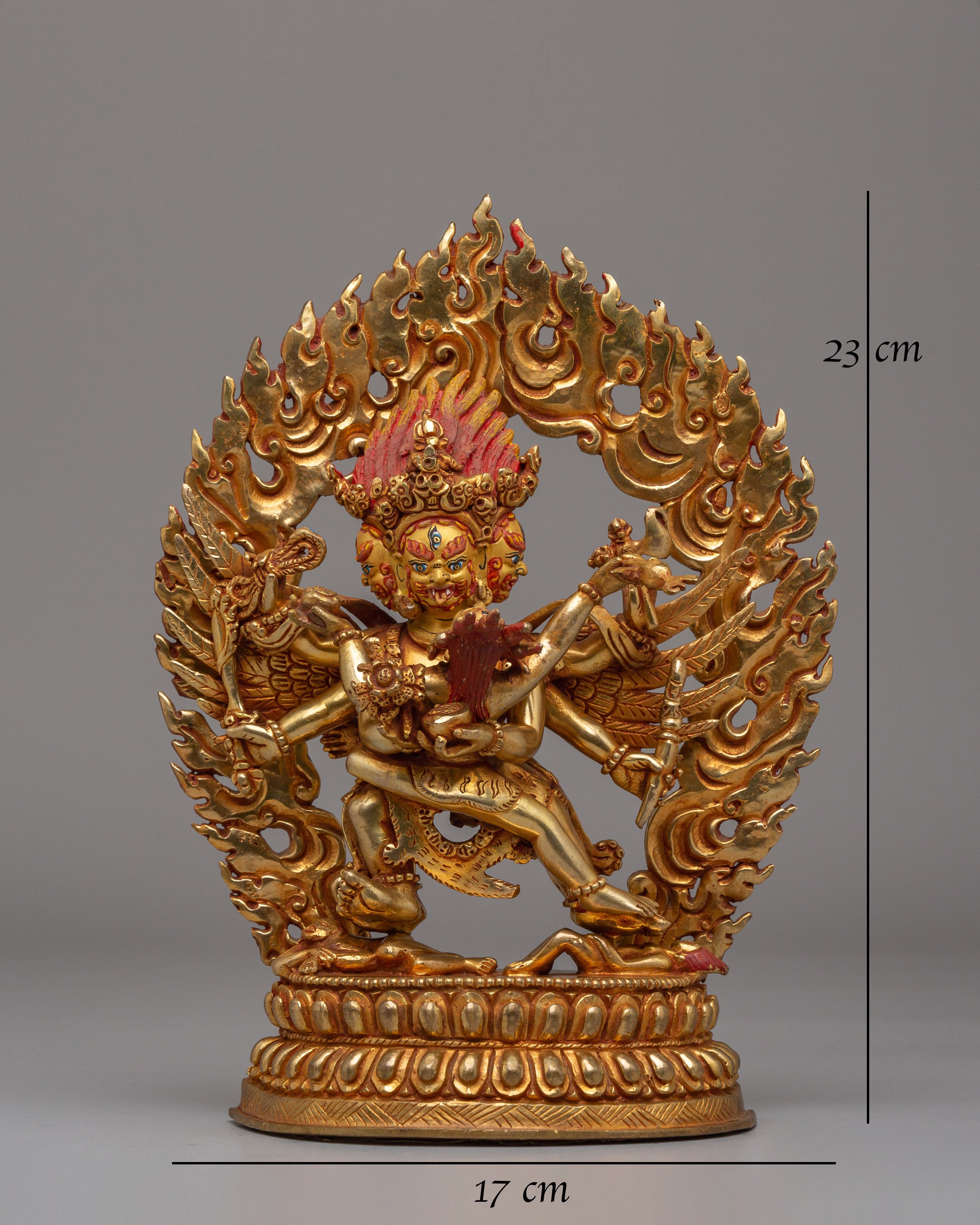 Handcrafted Altar Hayagriva Statue | Wrathful Deity Sculpture for Spiritual Protection