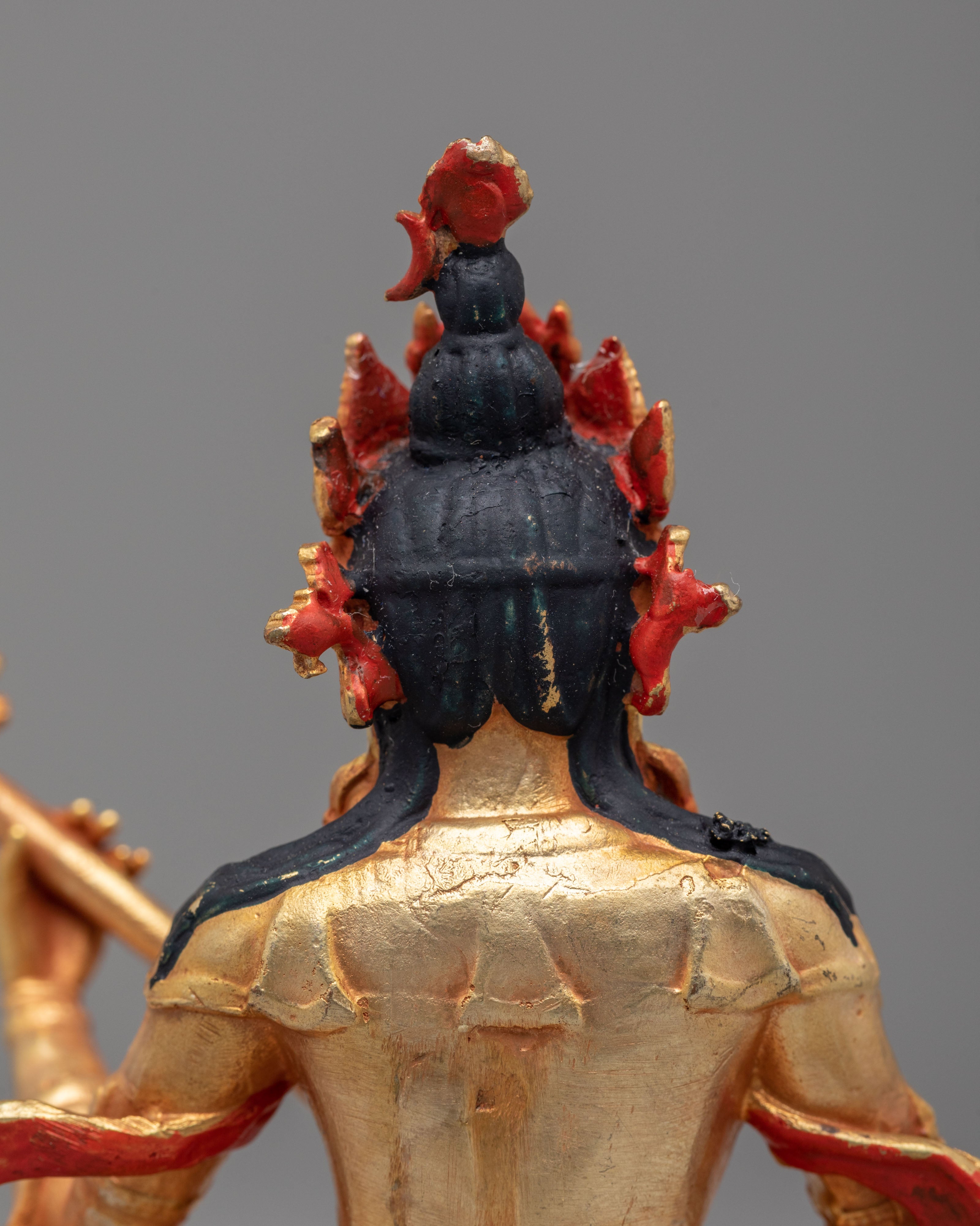 Goddess of Knowledge Saraswati Statue | 24K Gold Plated Saraswati