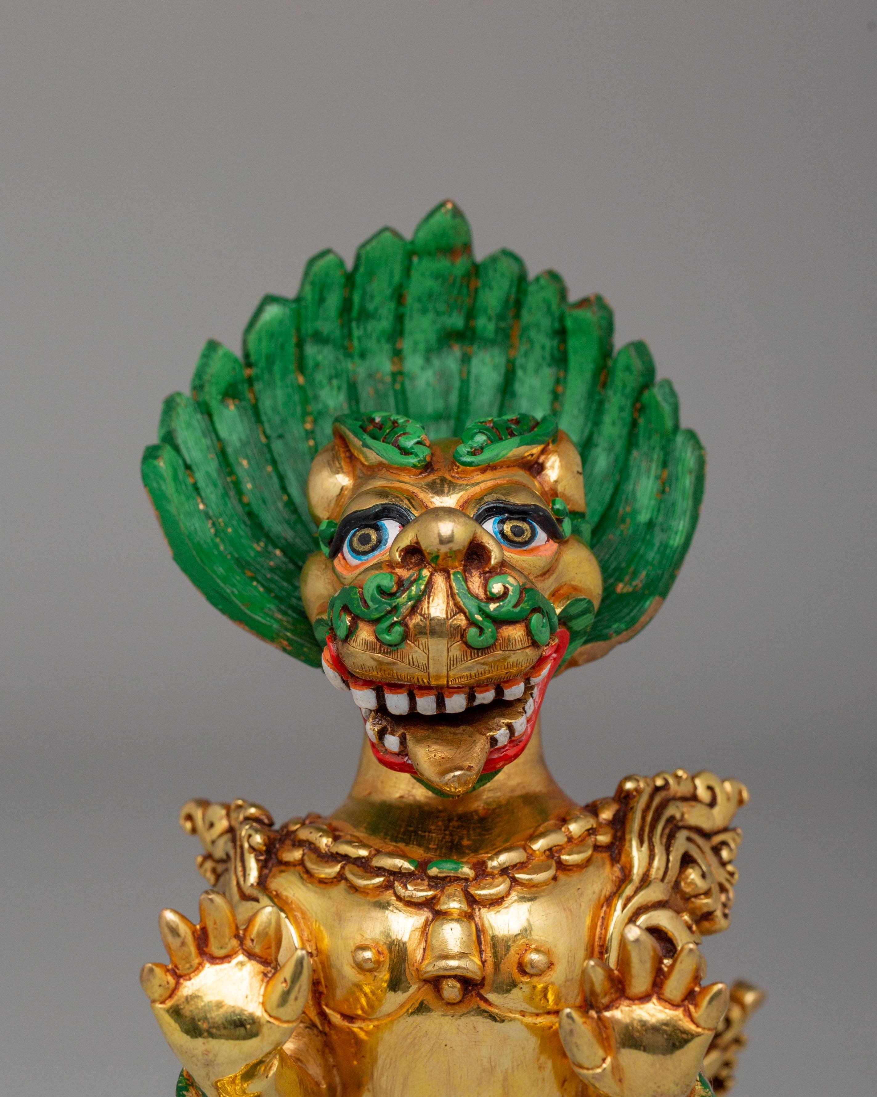 Sacred Tibetan Guardian Lions Set | Traditional Himalayan Lion Figurines