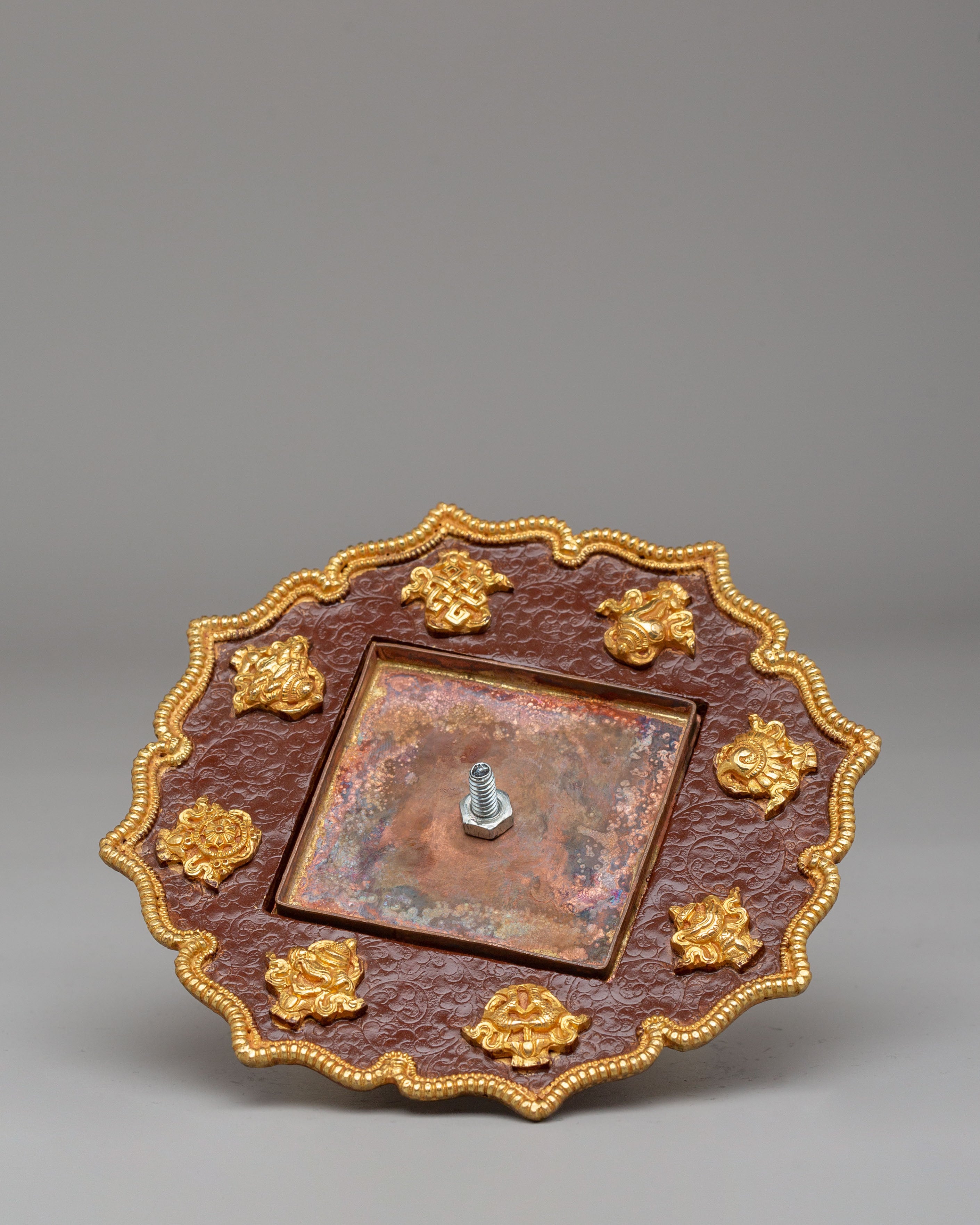 Handmade Gold-Plated Torma | Multi Deity Mandala