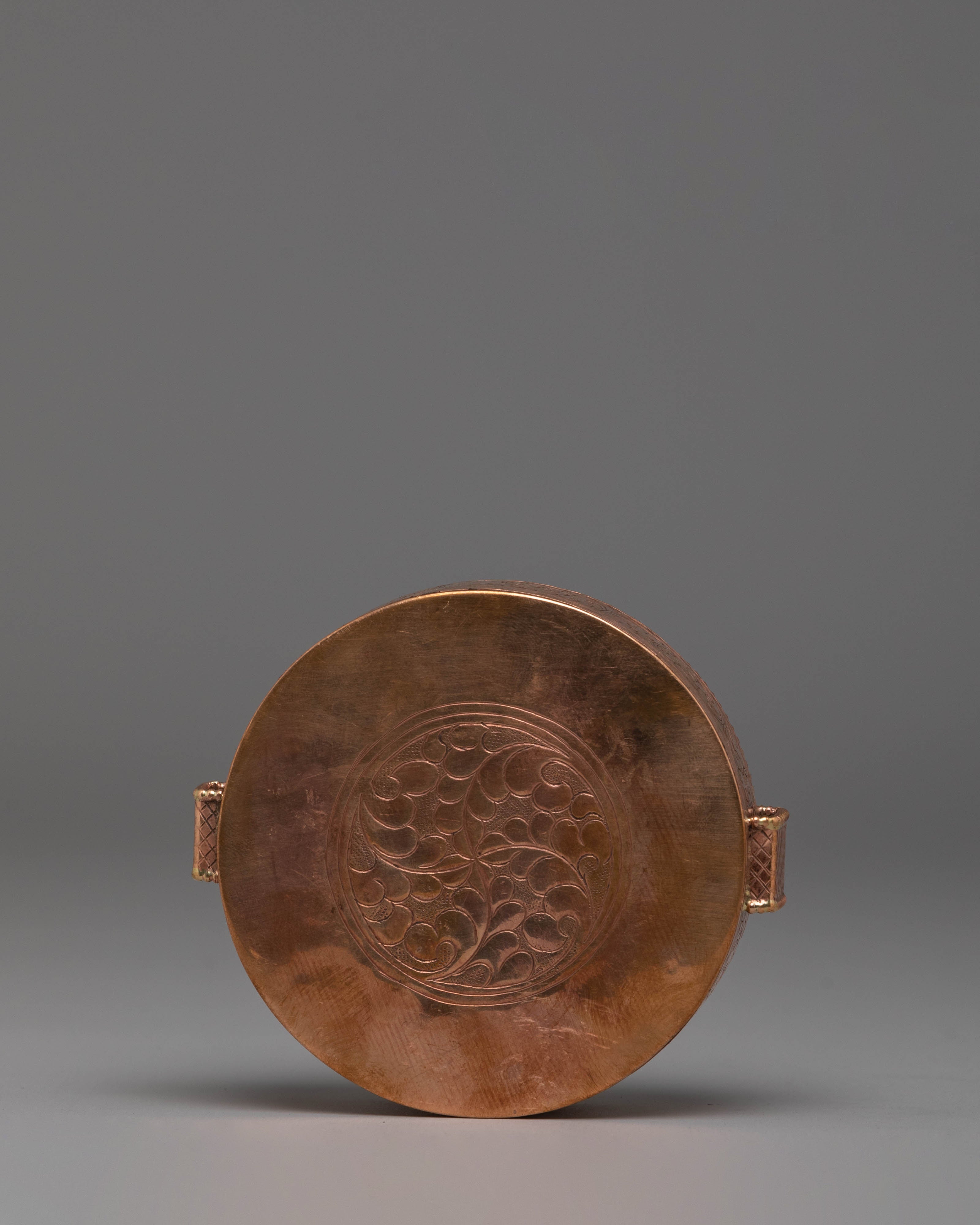 Handmade Buddhist Copper Ghau Box | Symbol of Protection