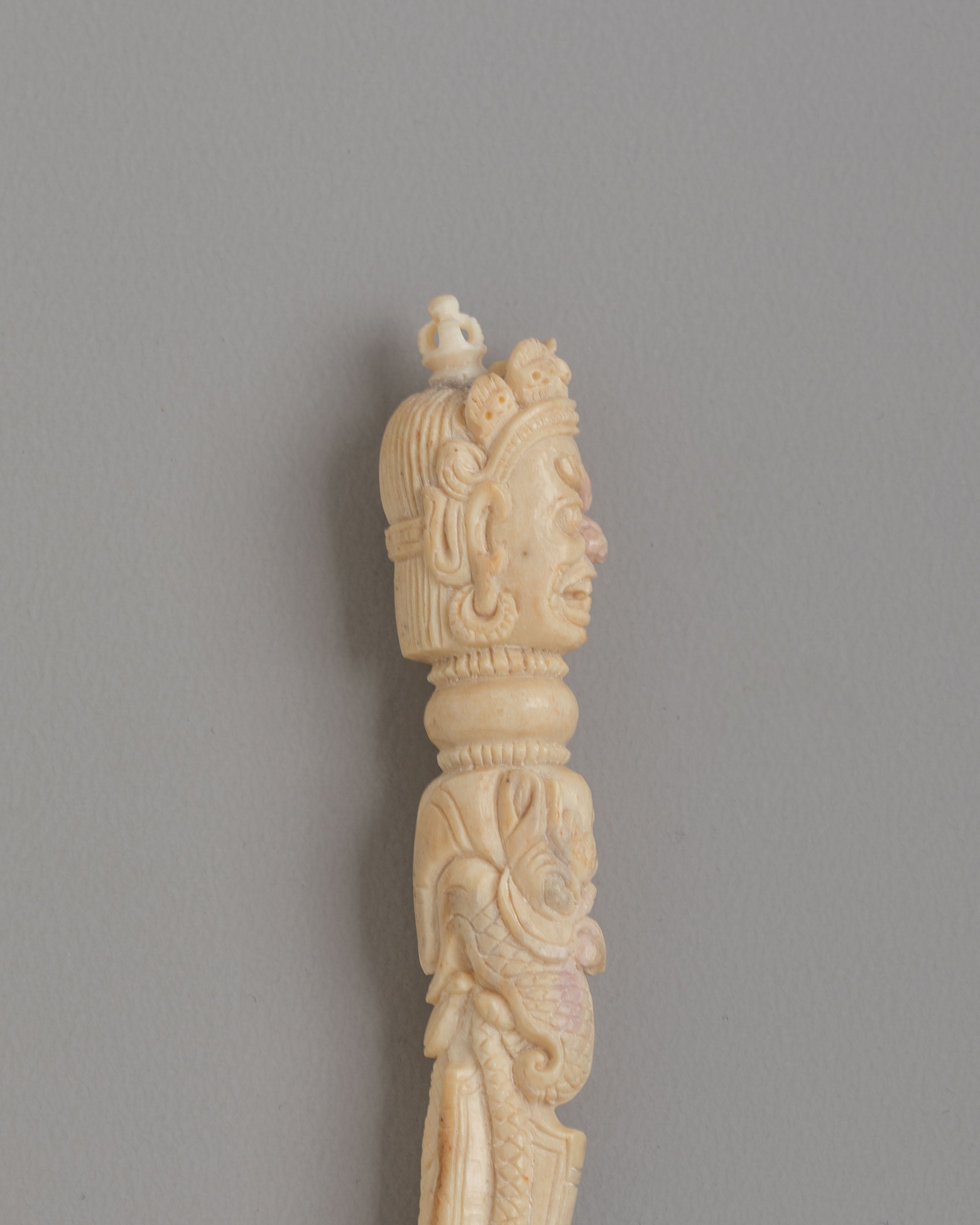 Buddhist Bone Ritual Dagger | Handcrafted Phurba Knife for Ceremonies