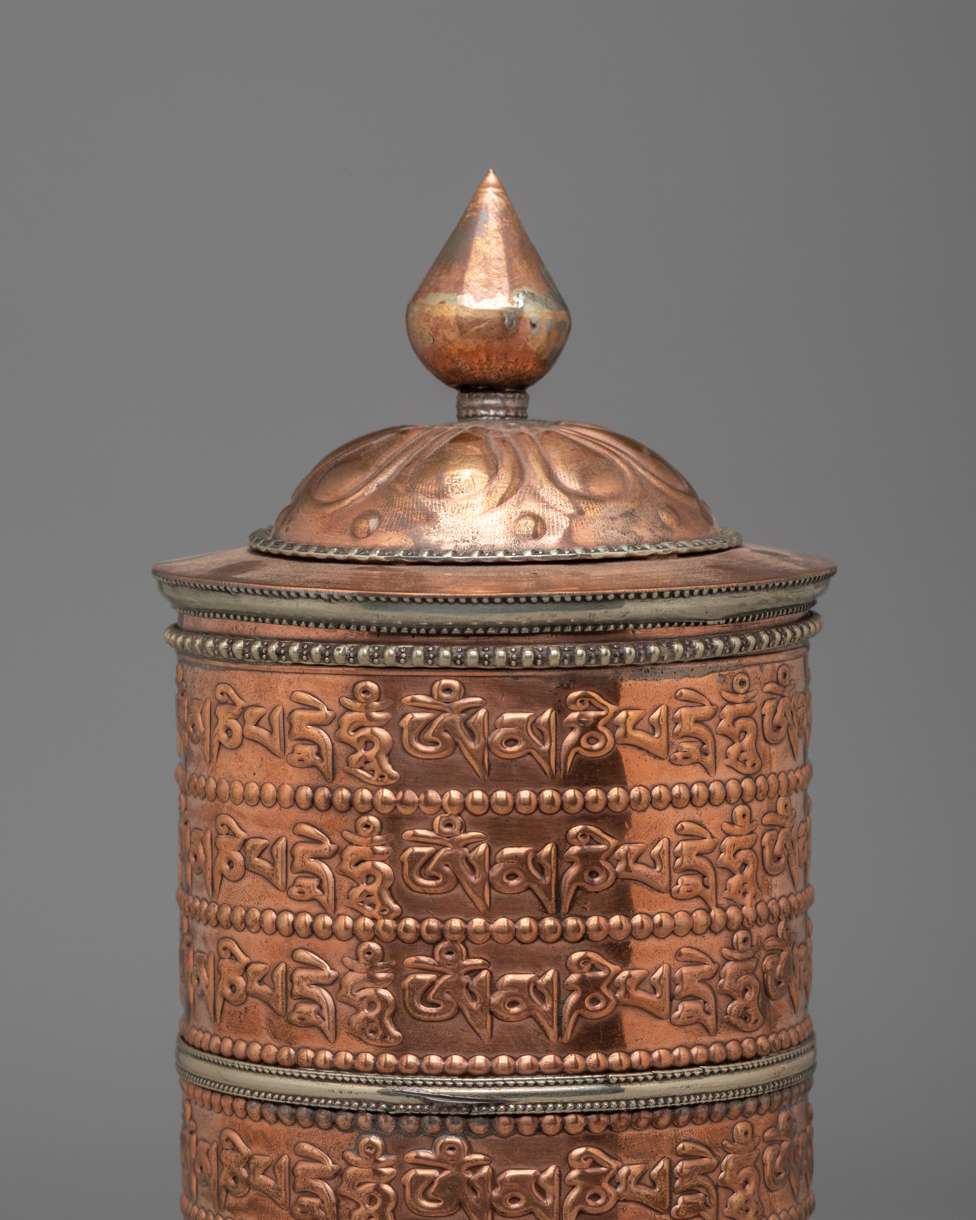 Traditional Altar Mantra Prayer Wheel | Spiritual Home Decor