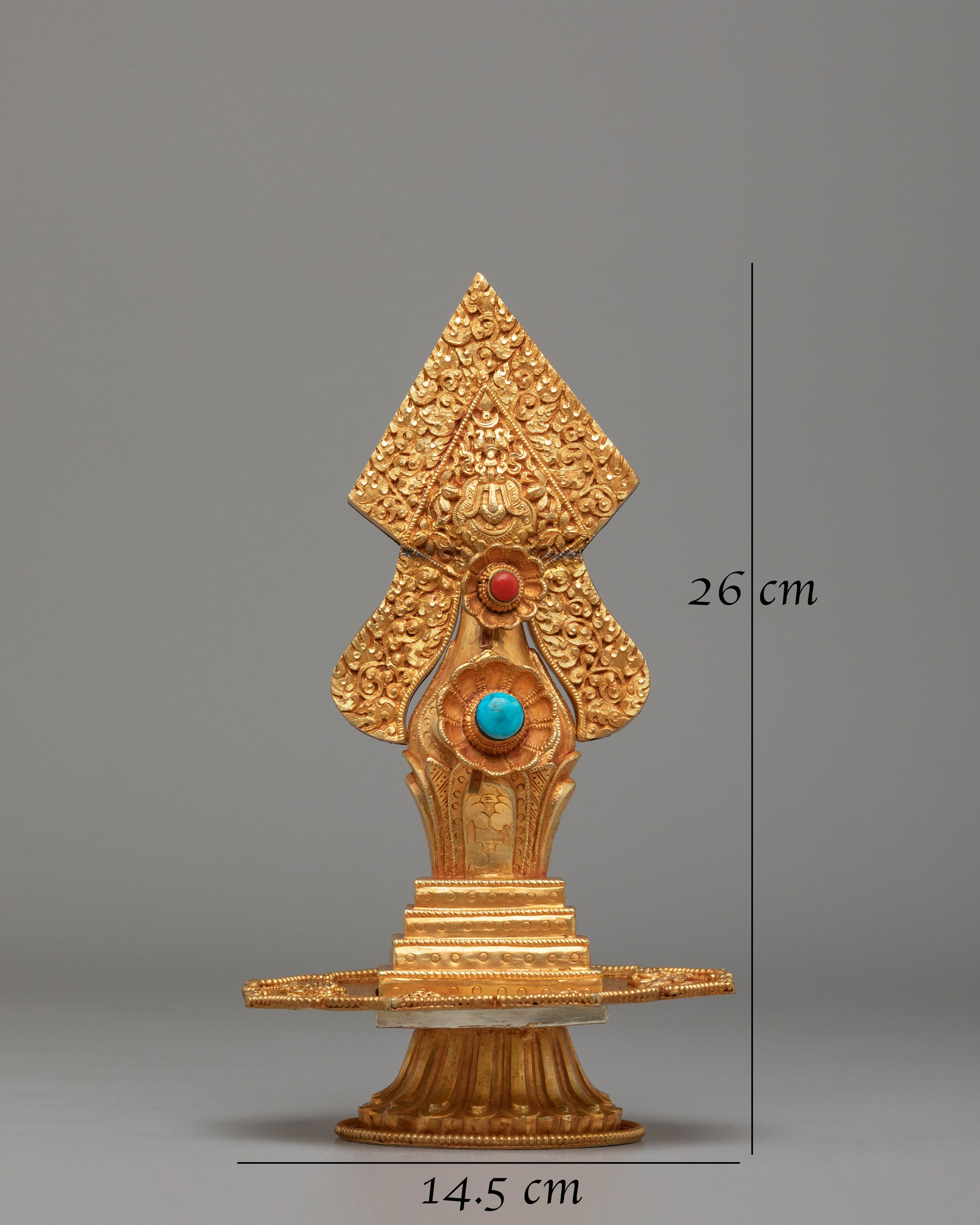 Handcrafted Ritual Torma | Copper Gold Plated Torma
