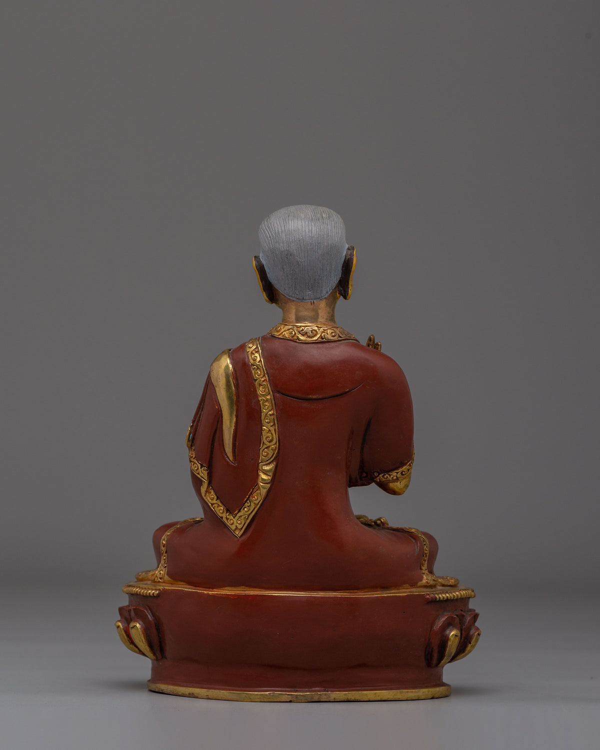 Handcrafted Sacred Tsongkhapa Set Statue | Tibetan Spiritual Artwork