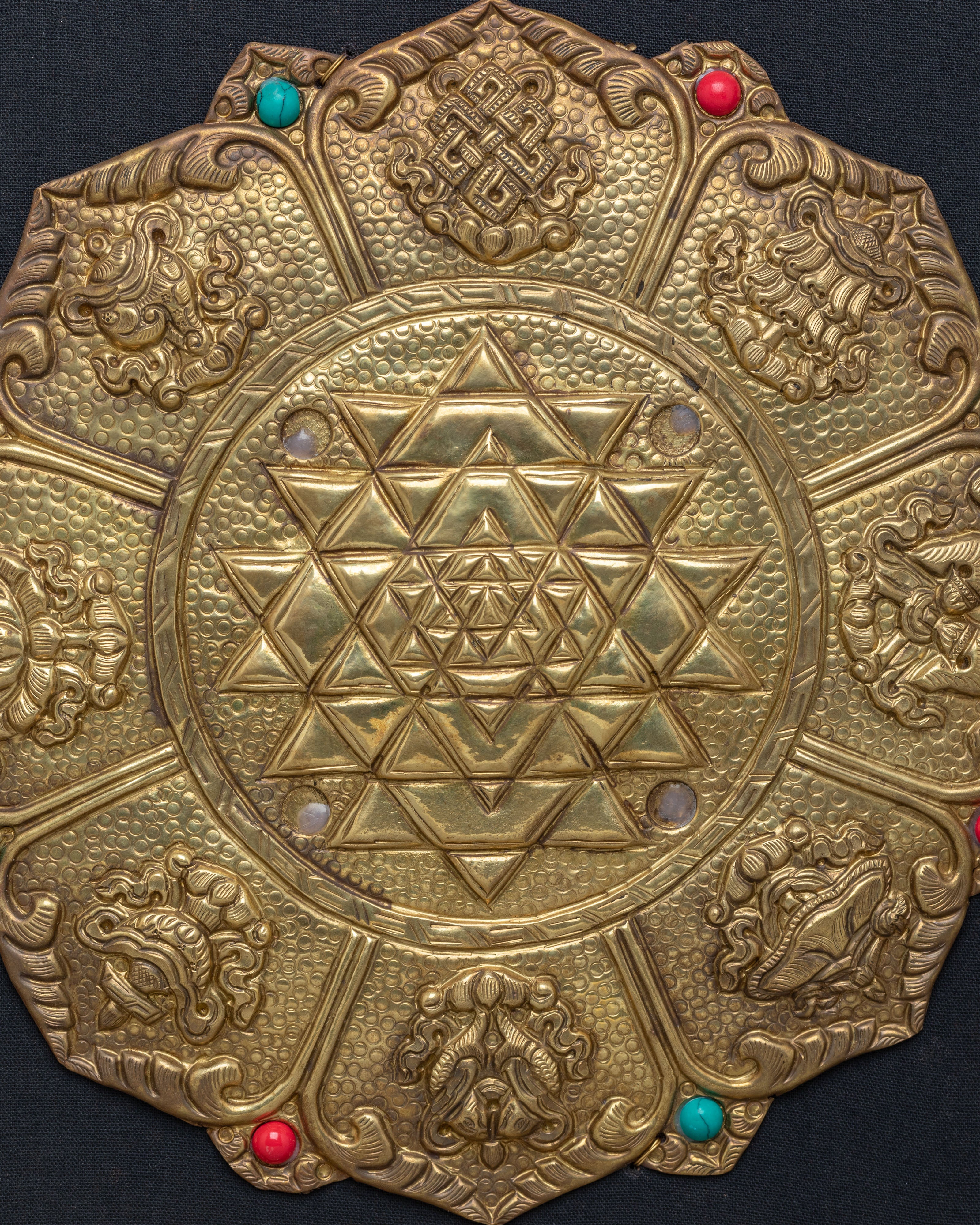Handcrafted Sri Yantra Wall Art | Brass Sacred Yantra Decor