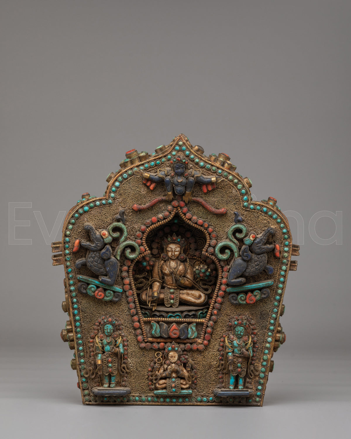 Handcrafted Ghau Box with Deity