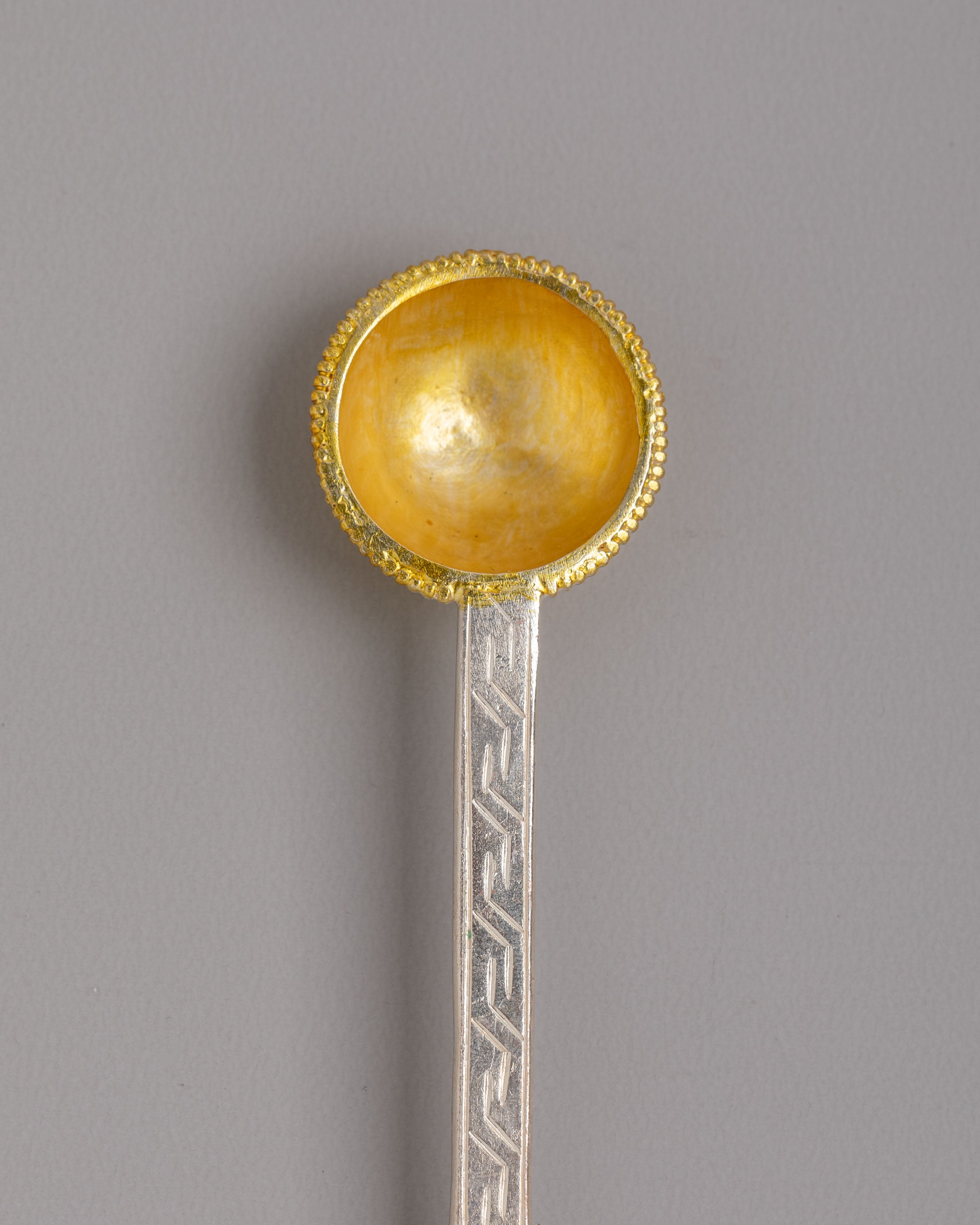 Handmade Spoon Set | Silver Gold Plated Ritual Tools for Altar and Meditation