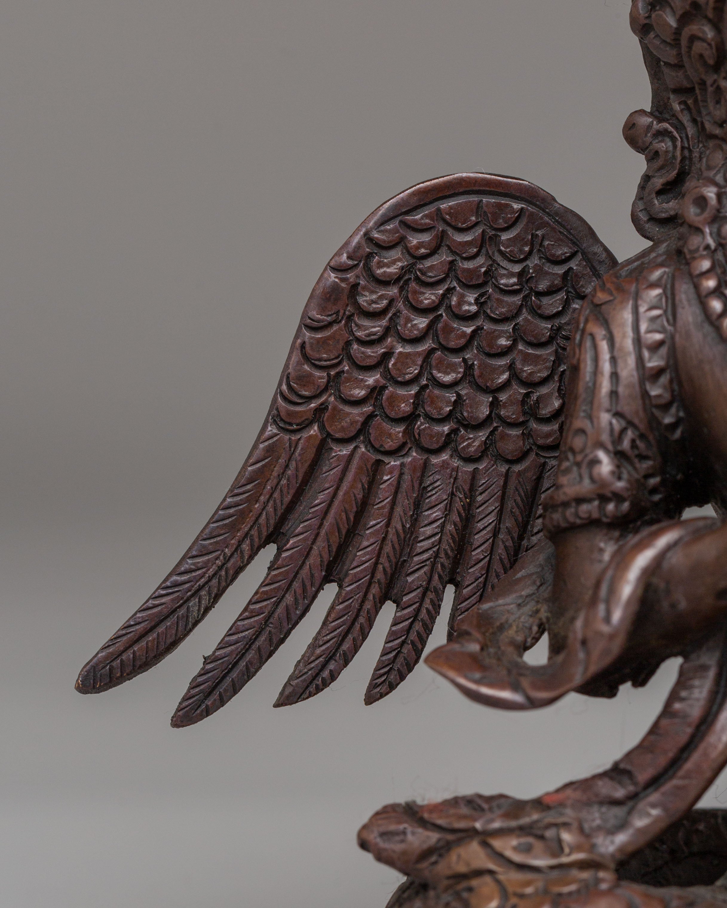 Himalayan Nagkanya Statue | Handcrafted Oxidized Copper Serpent Goddess Figurine