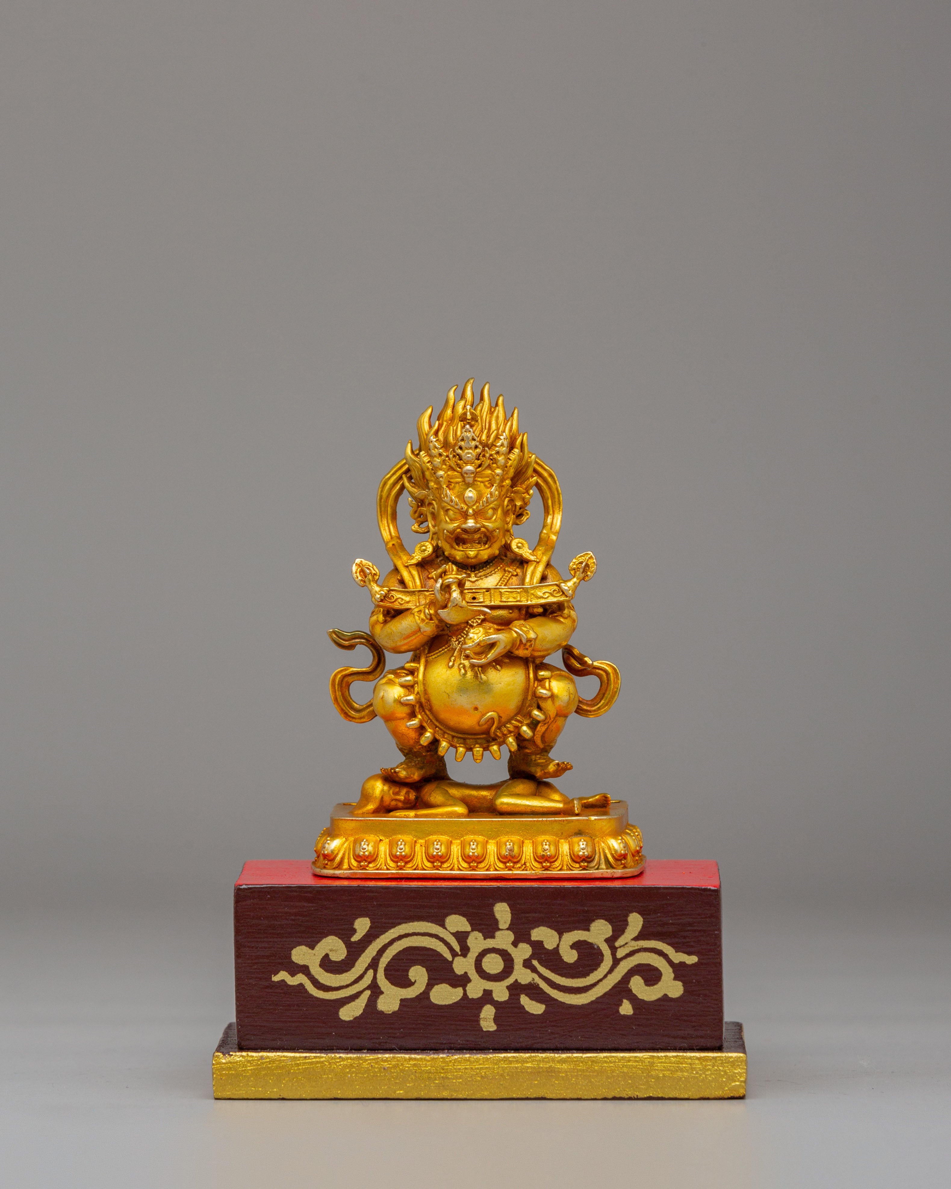 Traditional Shakya Mahakala Statue | Tibetan Buddhist Protector Sculpture