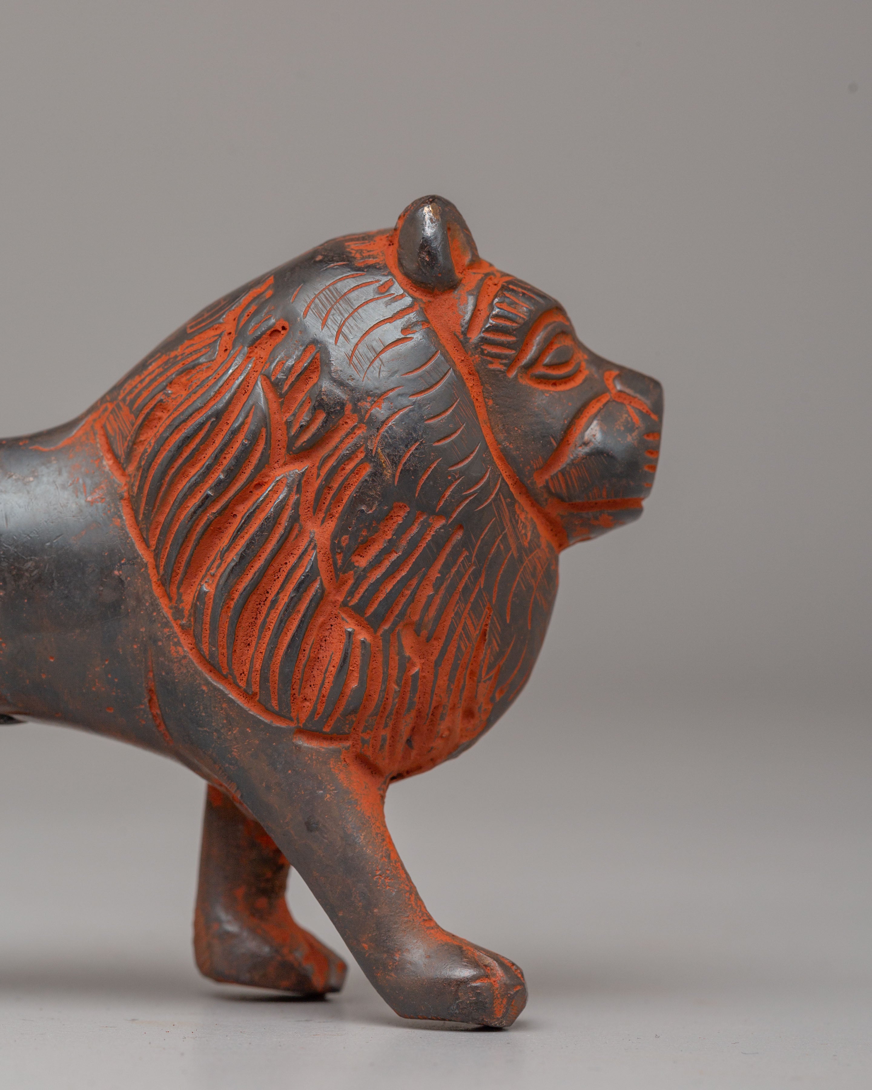 Traditional Lion | Hand Carved Wooden Lion