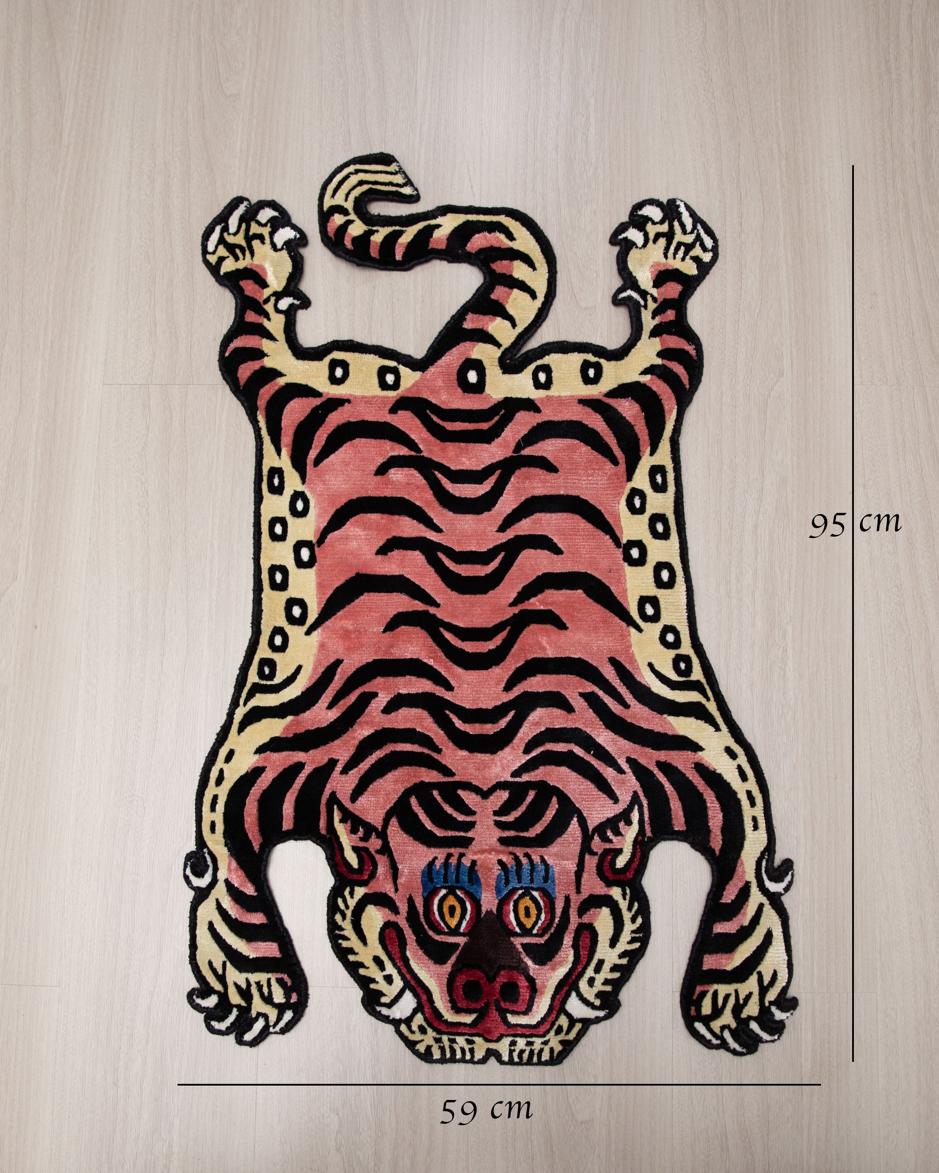 Decorative Handmade Tiger Rug | Handmade Tibetan Art
