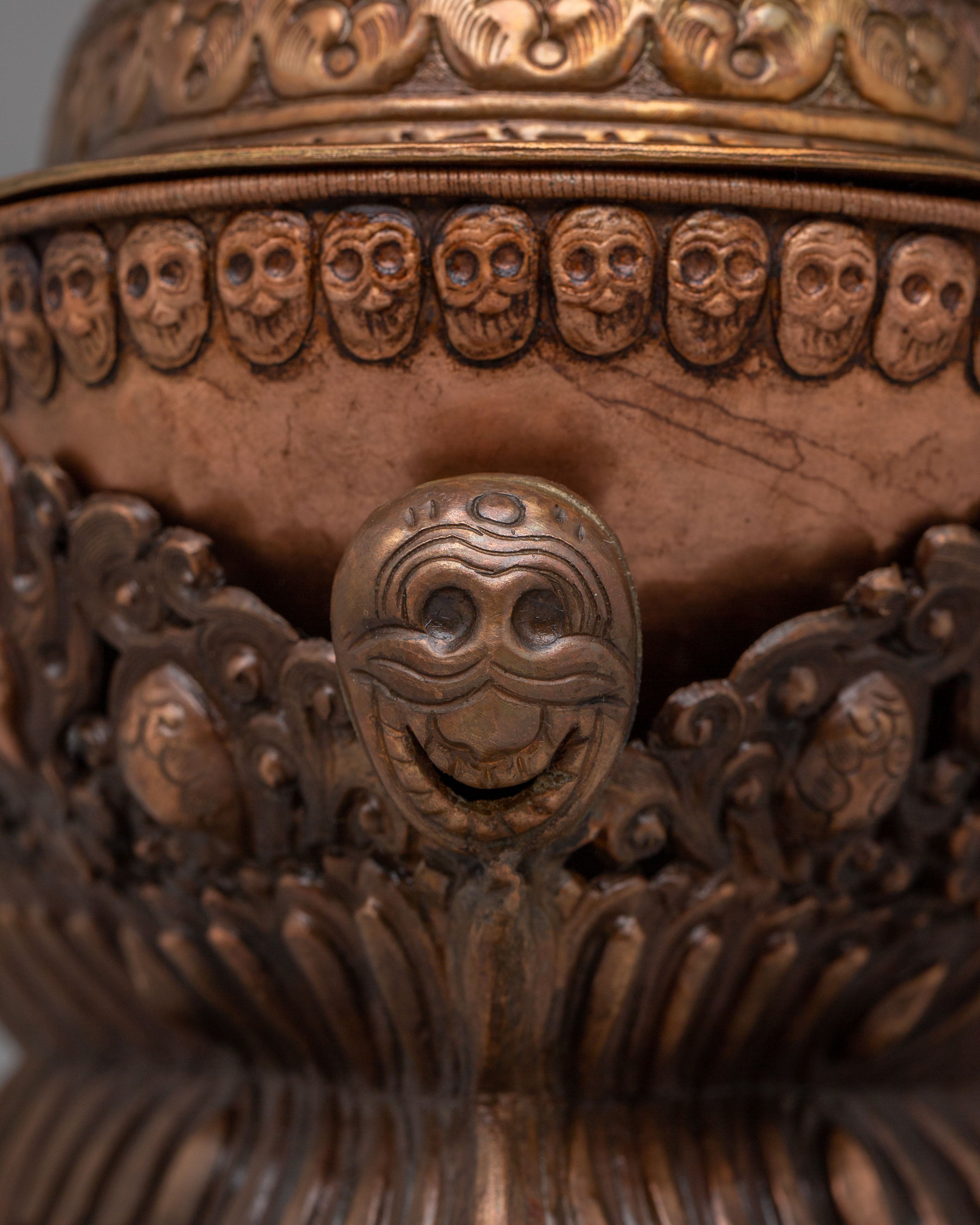 Sacred Altar Kapala | Copper Skull Cup for Rituals