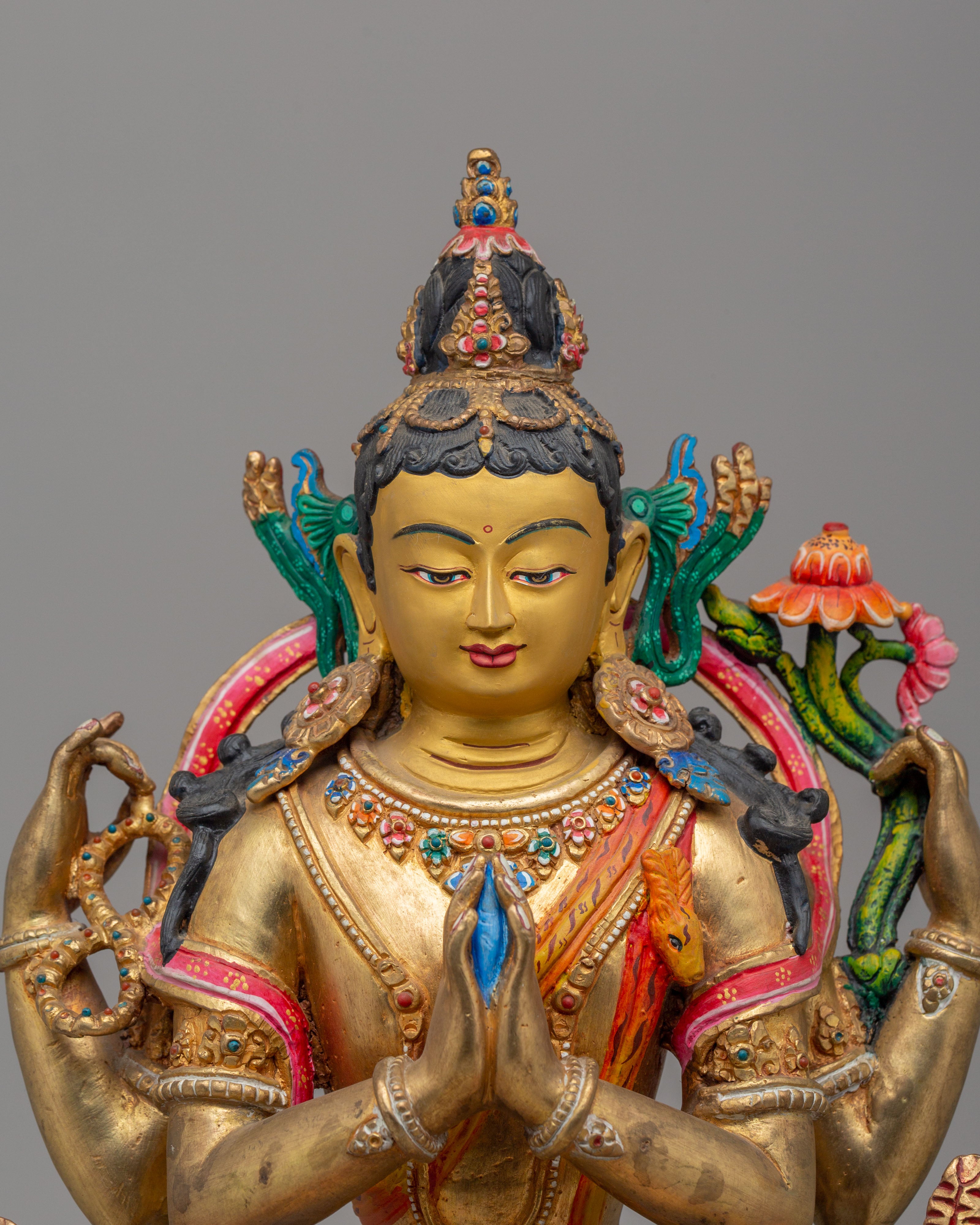 Traditional Buddhist Chenrezig Statue | Bodhisattva of Universal Compassion