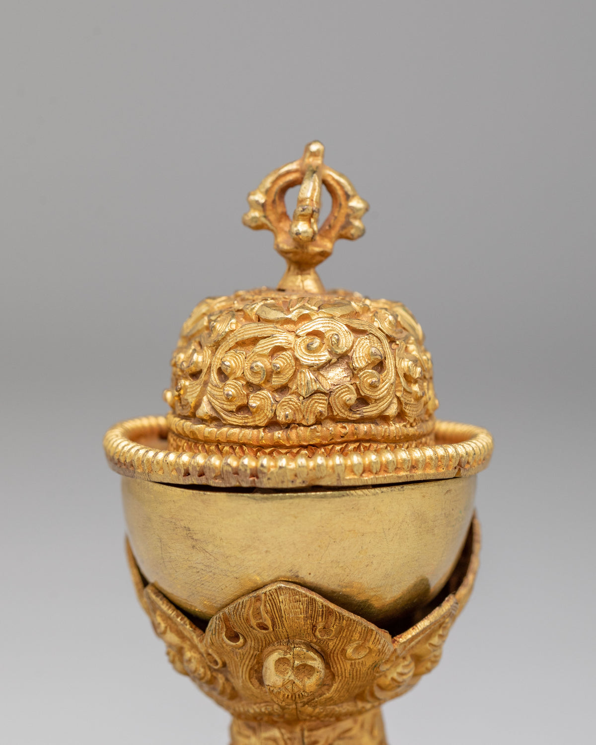 Traditional Tibetan Kapala Offering Set | Ritual Offering Bowl for Meditation
