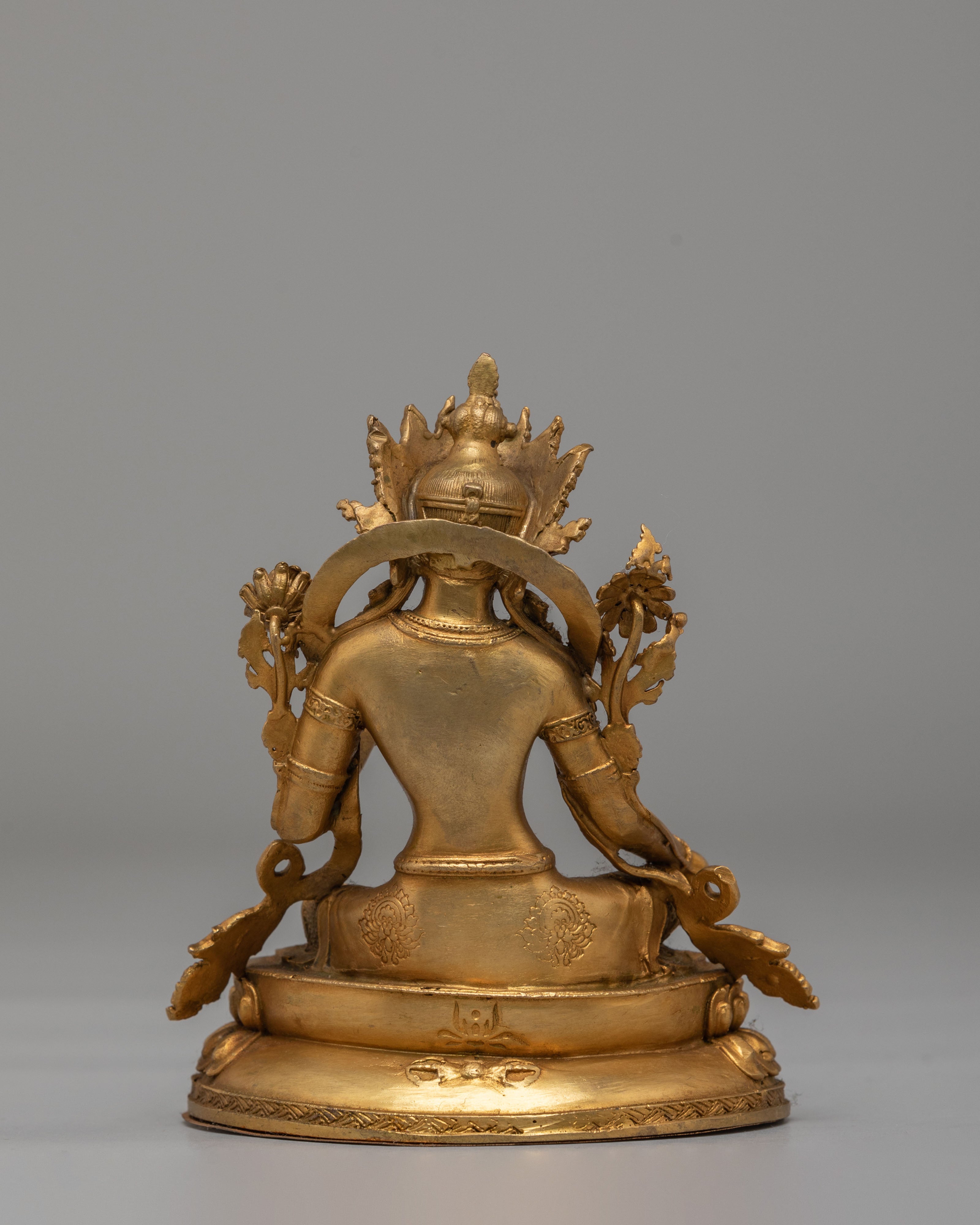 Handmade Green Tara Deity Statue | Goddess of Compassion and Protection