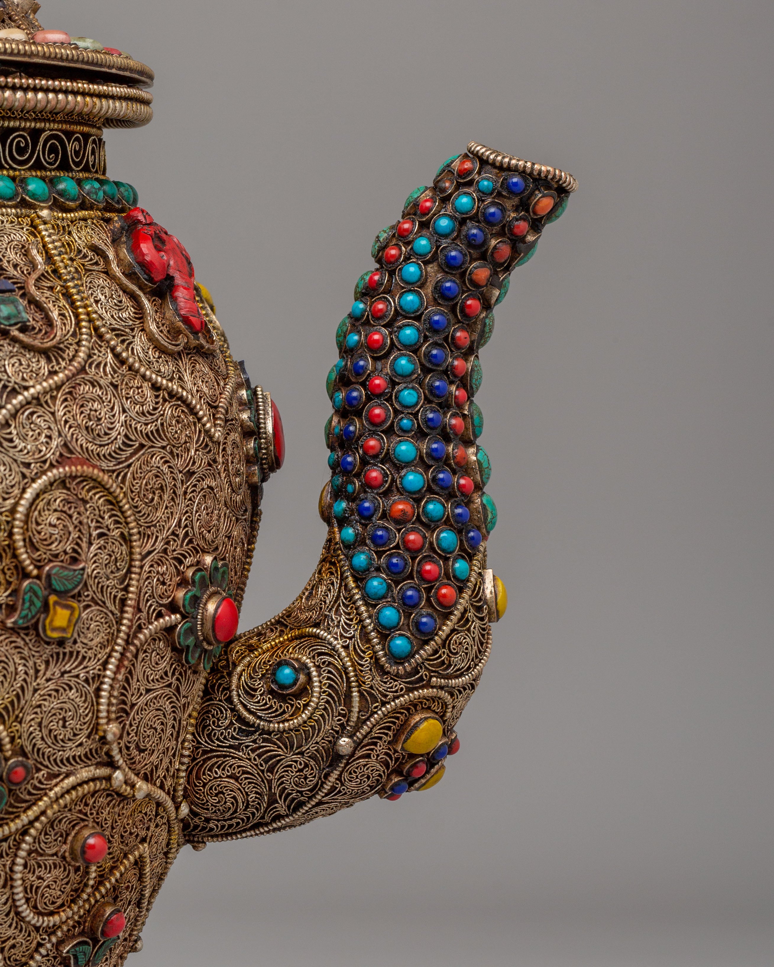 Handcrafted Himalayan Tea Pot | Religious and Spiritual Decor