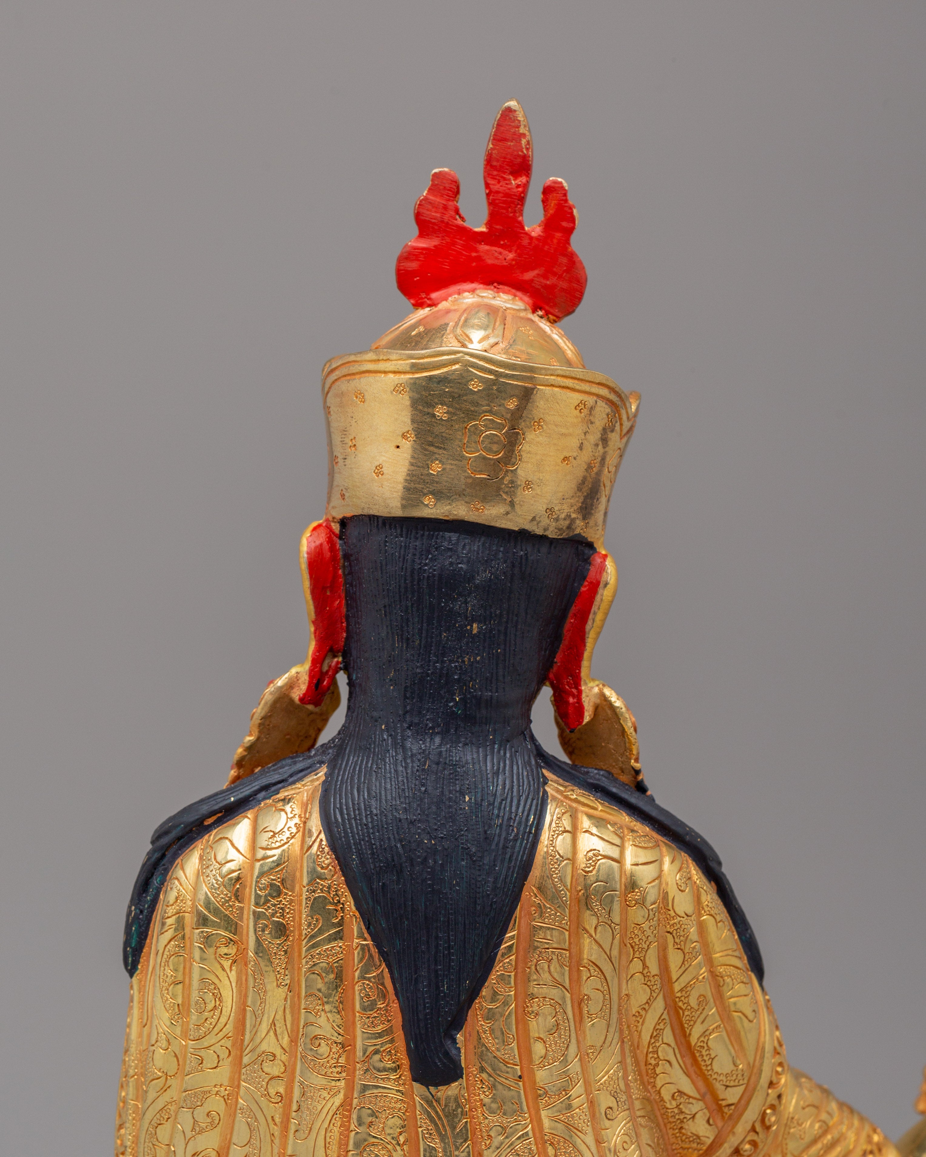 Golden Guru Rinpoche Statue | Traditional Artwork