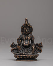 Handmade Kubera Statue | Brass Wealth Deity