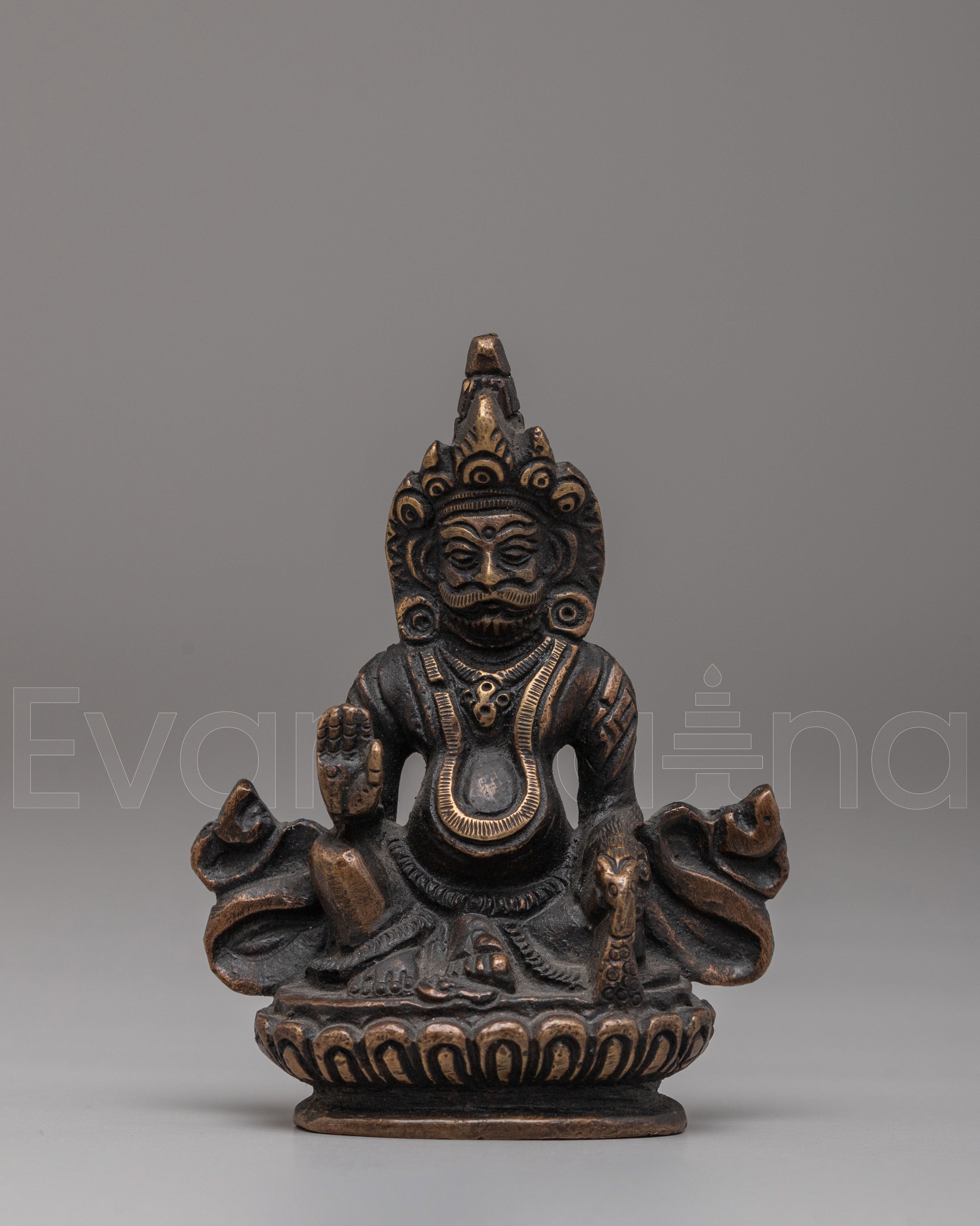 Handmade Kubera Statue | Brass Wealth Deity