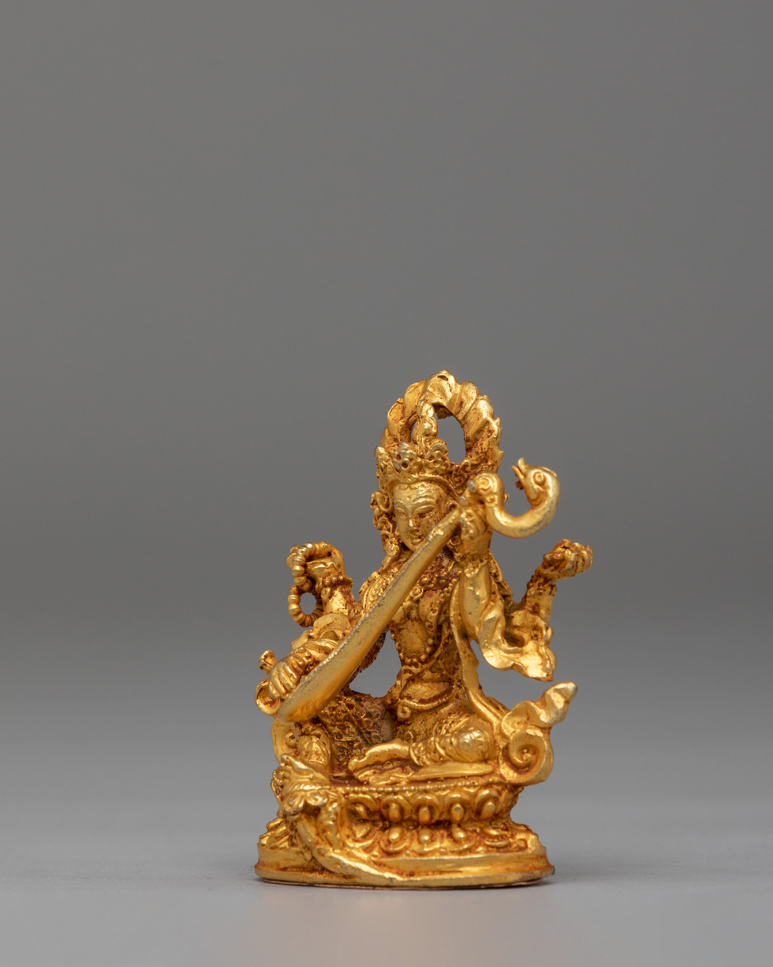 Traditional Saraswati Altar Statue | Goddess of Wisdom Decor