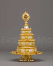 Traditional Ritual Mandala Offering | Handcrafted Copper Mandala for Puja