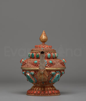 Traditional Tibetan Tea Pot for Decor | Symbol of Culture and Serenity