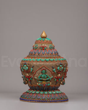 Decorative Tibetan Rice Pot 